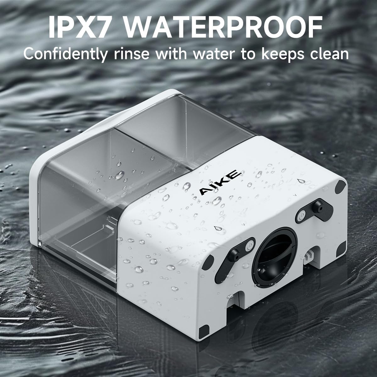 Aike Double Automatic Soap And Shower Dispenser Wall Mount 2 Chambers Dispenser Ipx7 Waterproof 2 X 17 Fl Oz. White