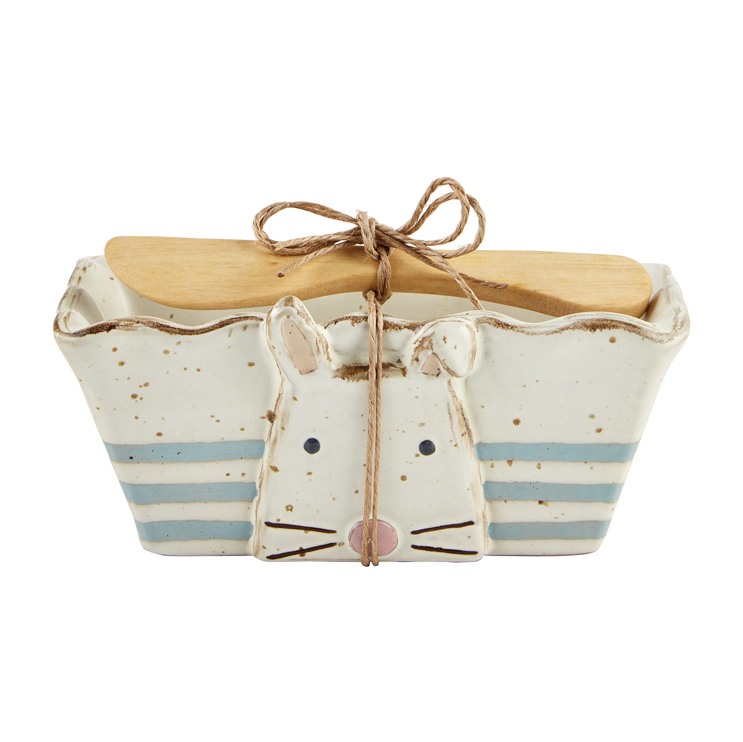 Mud Pie Easter Mini Baker Set, Stripes, Baker 3'' X 6''