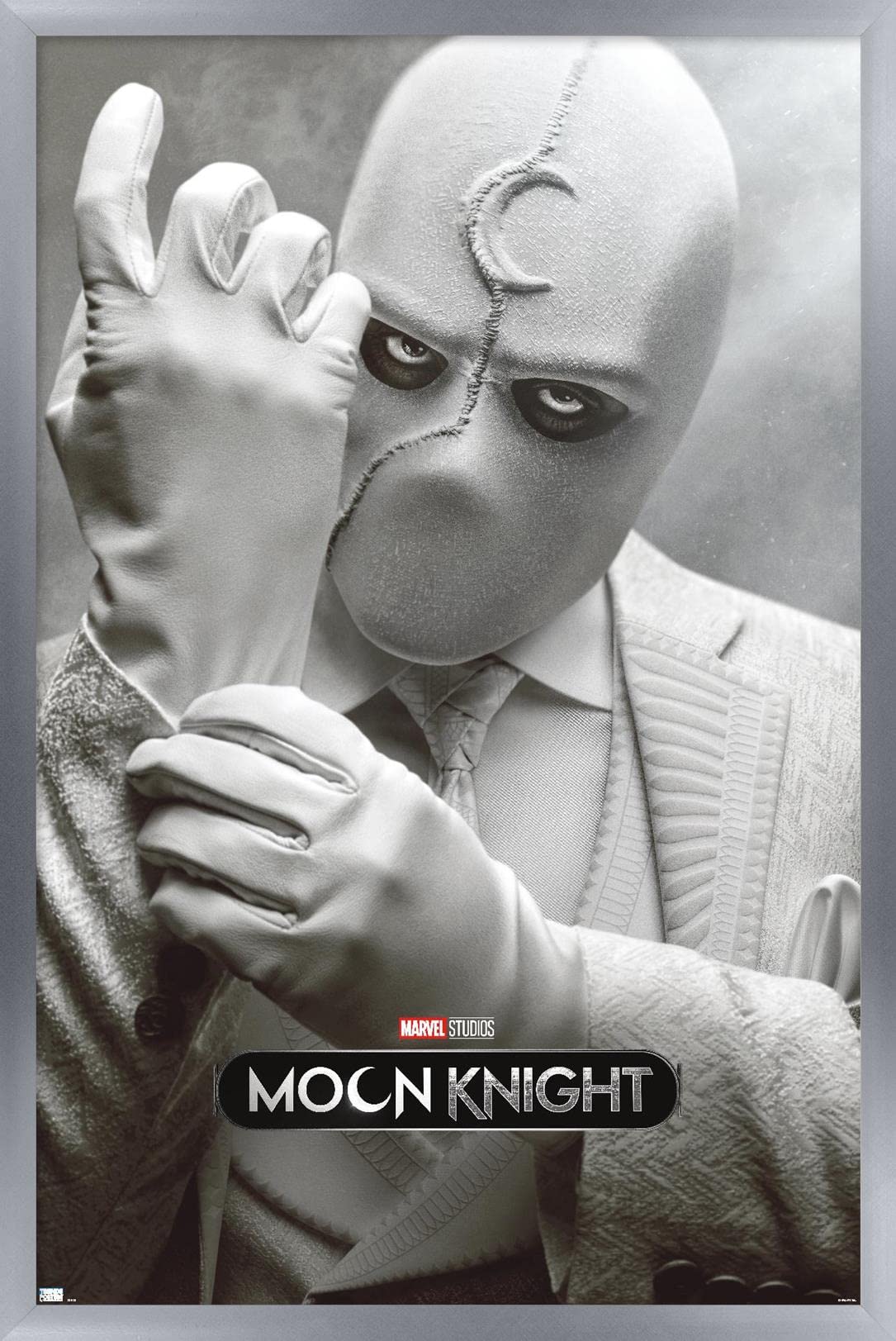 Trends International Marvel Moon Knight - Mr. Knight One Sheet Wall Poster, 14.725'' X 22.375'', Silver Framed Version