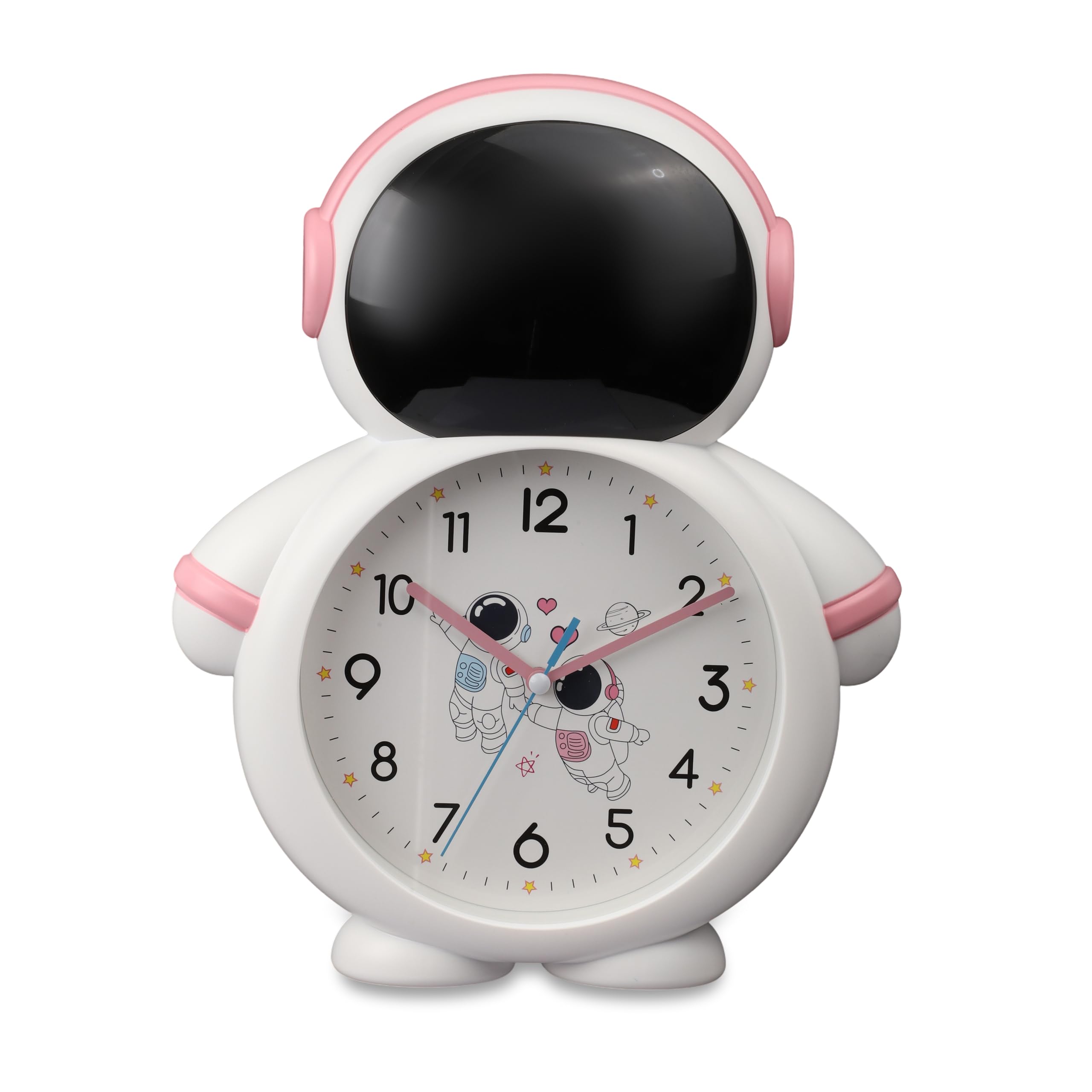 DeRons Astronaut Wall Clock For Kids Room Living Room Latest Stylish Cartoon Design Non-Ticking Silent Wall Clock For Boys Girl