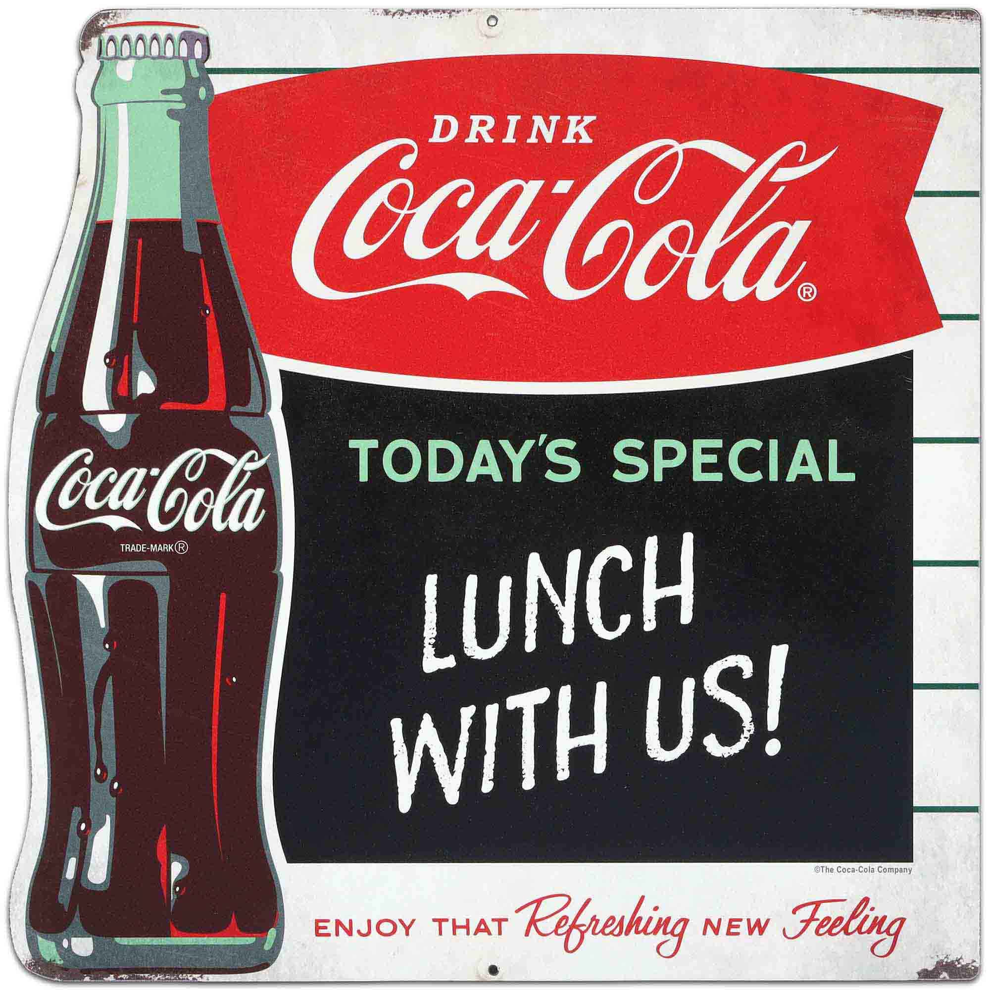 Coca-Cola Todays Special Metal Sign - Vintage Coca-Cola Diner Sign for Kitchen or Man Cave