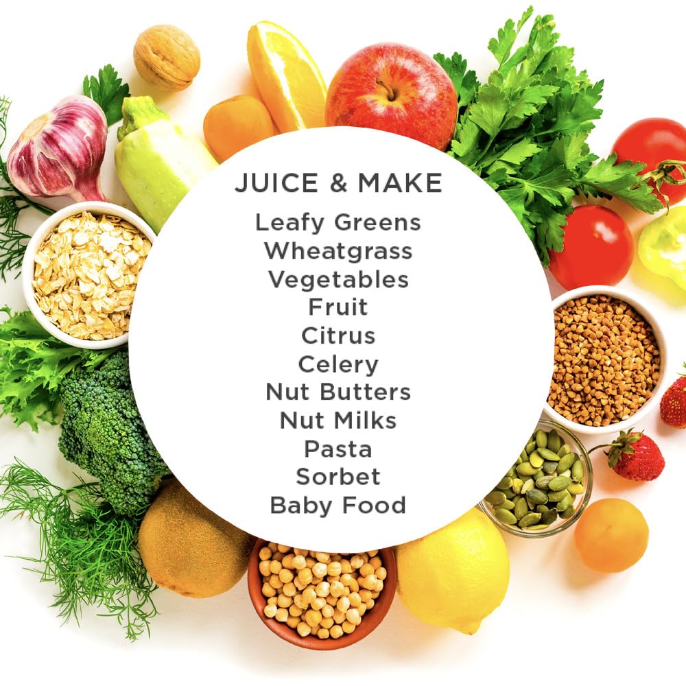 Omega Nc800Hds Cold Press Juicer Machine, Vegetable And Fruit Juice Extractor And Nutrition System, Dual-Stage Slow Masticating