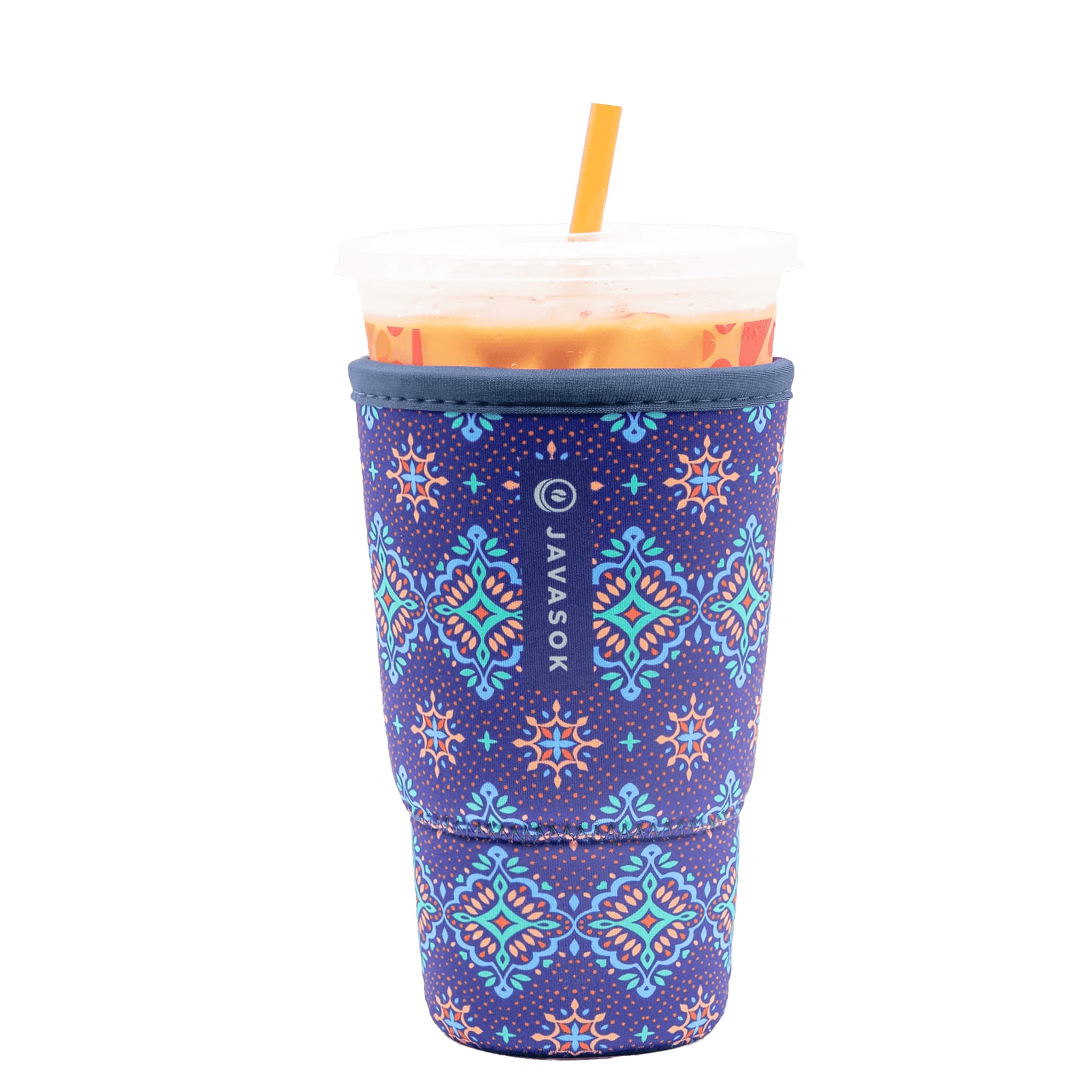 Sok It Java Sok Iced Coffee & Cold Soda Insulated Neoprene Cup Sleeve (Diamond Back, Large: 30-32oz)