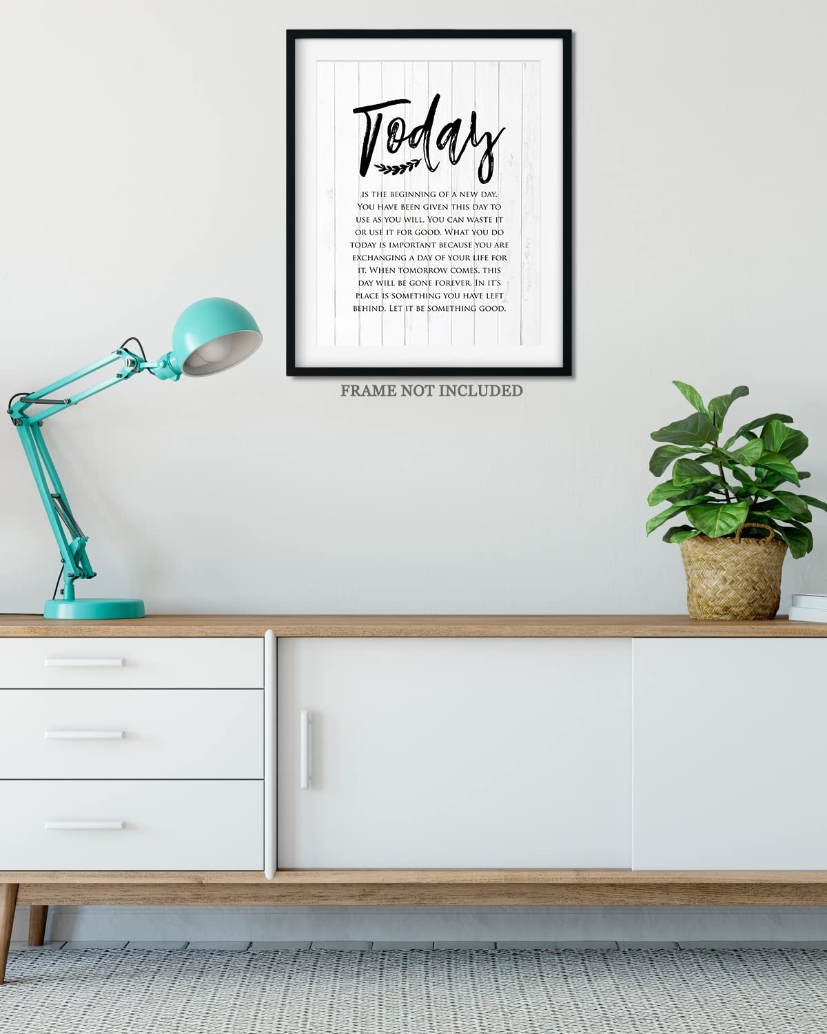 Today Is The Beginning Of A New Day - Inspirational Wall Art - Positive Affirmations - Motivational Quote Wall Art - Home And Of