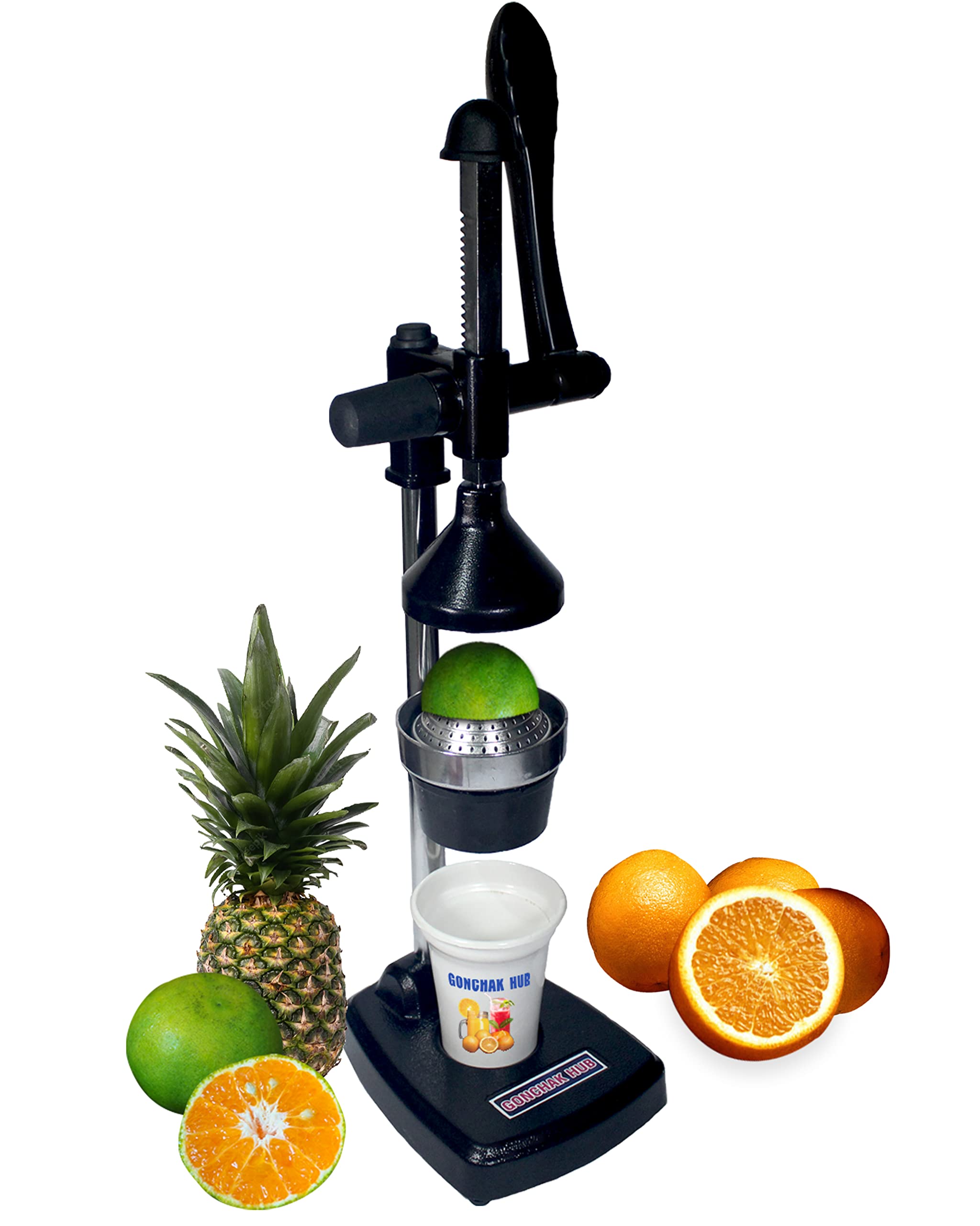 GONCHAK HUB Aluminium Hand Press Citrus Fruit Juicer,Cold Press Juicer, Manual HandPress Juicer and Squeezer for Fruits and Vege