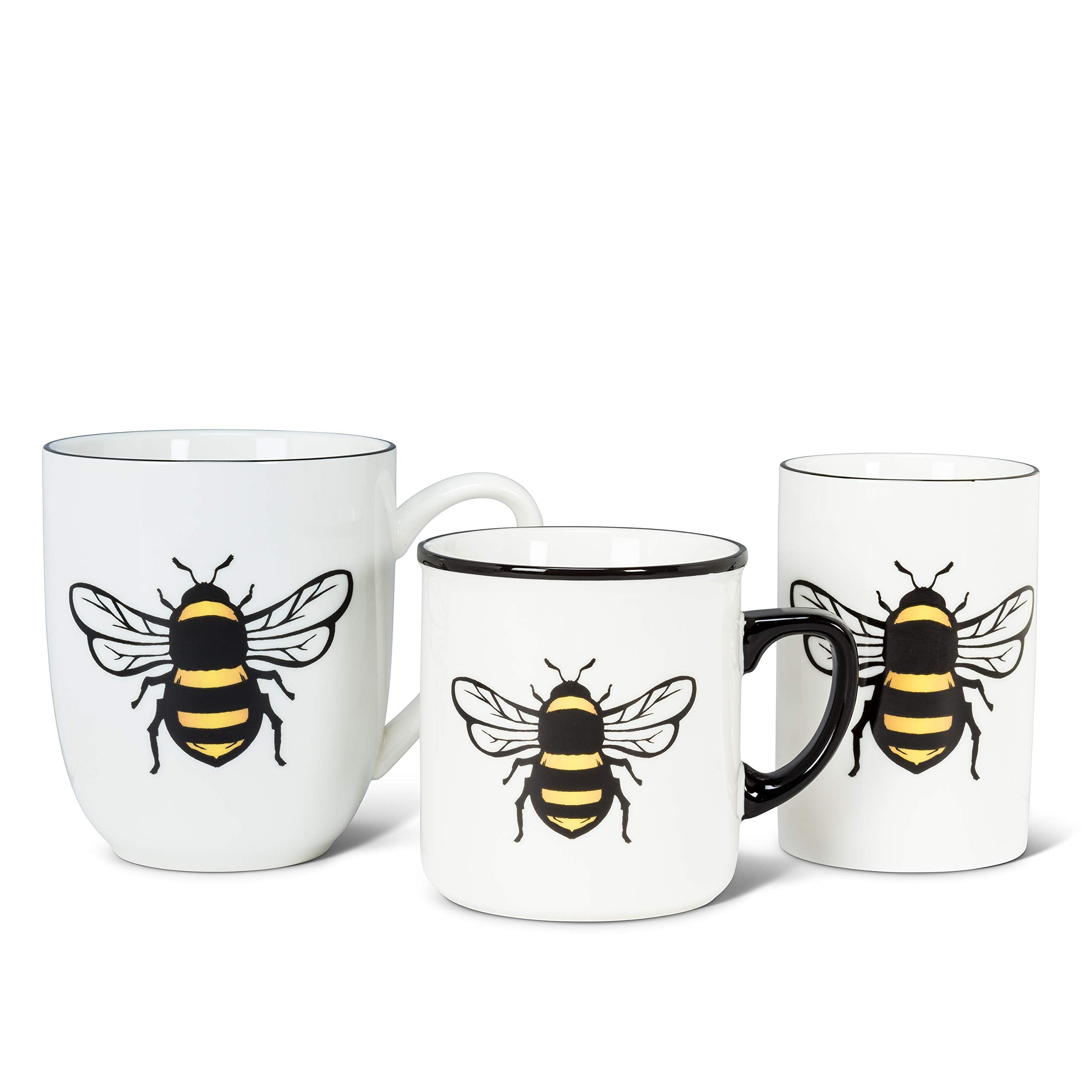Abbott Collection Yellow Bee Belly Mug-4.5''H(16Oz), 4.5 Inches High, Tumbler