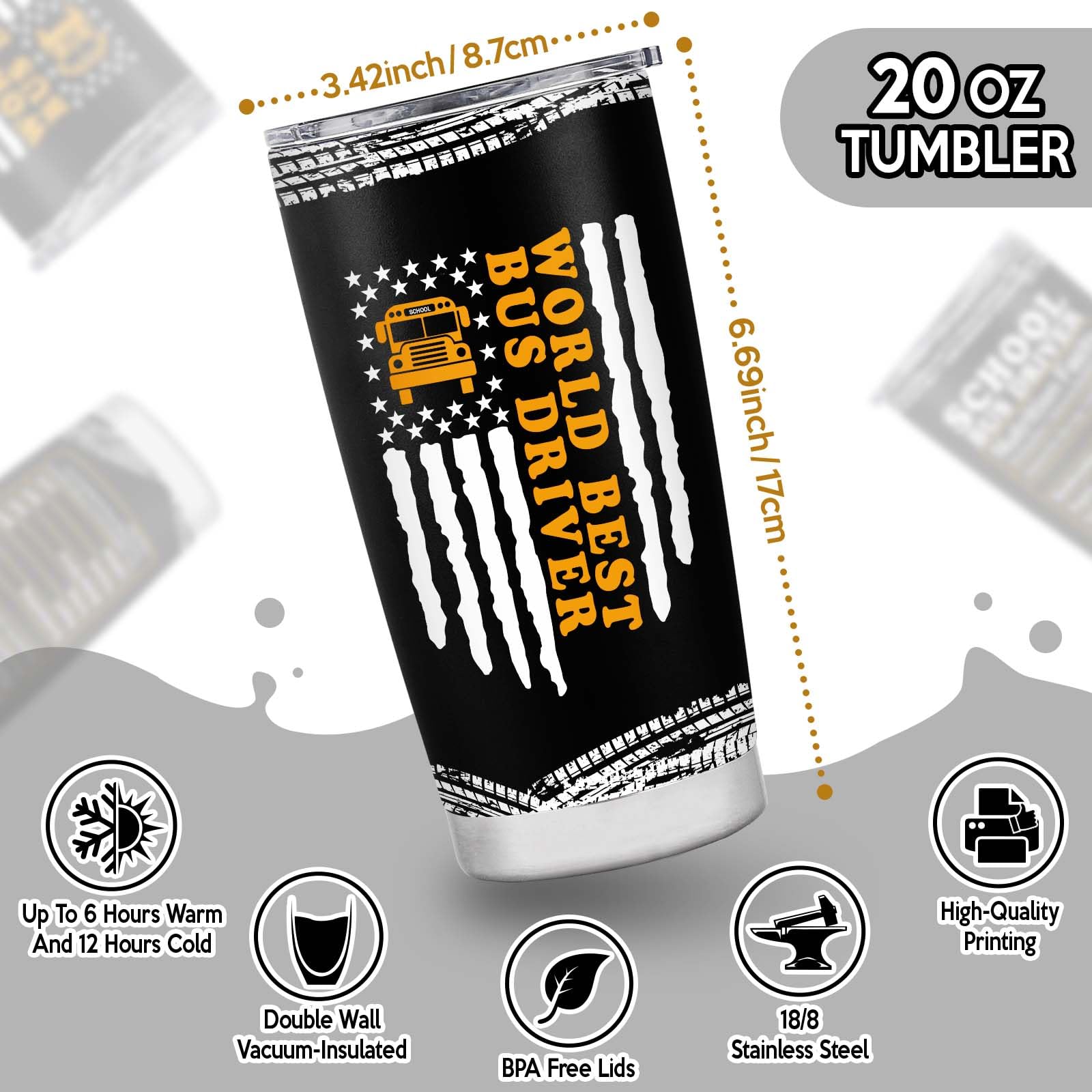 Joytumbler Bus Driver Appreciation Gifts For Men Women School Bus Driver Gifts Back To School Gifts For Kids Gifts For Retired B