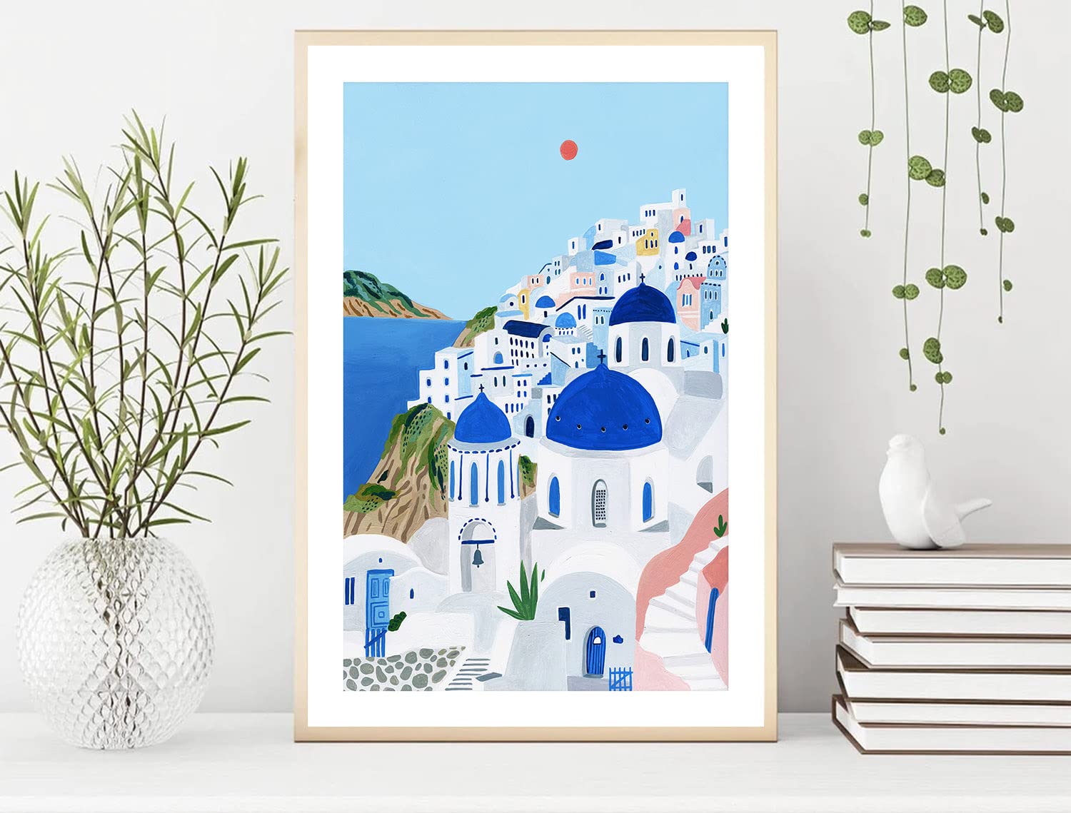 Santorini, Greece Art Print, Santorini Wall Art, Travel Print, Travel Poster, Europe Print, Wall Decor, Housewarming Gift (Unfra