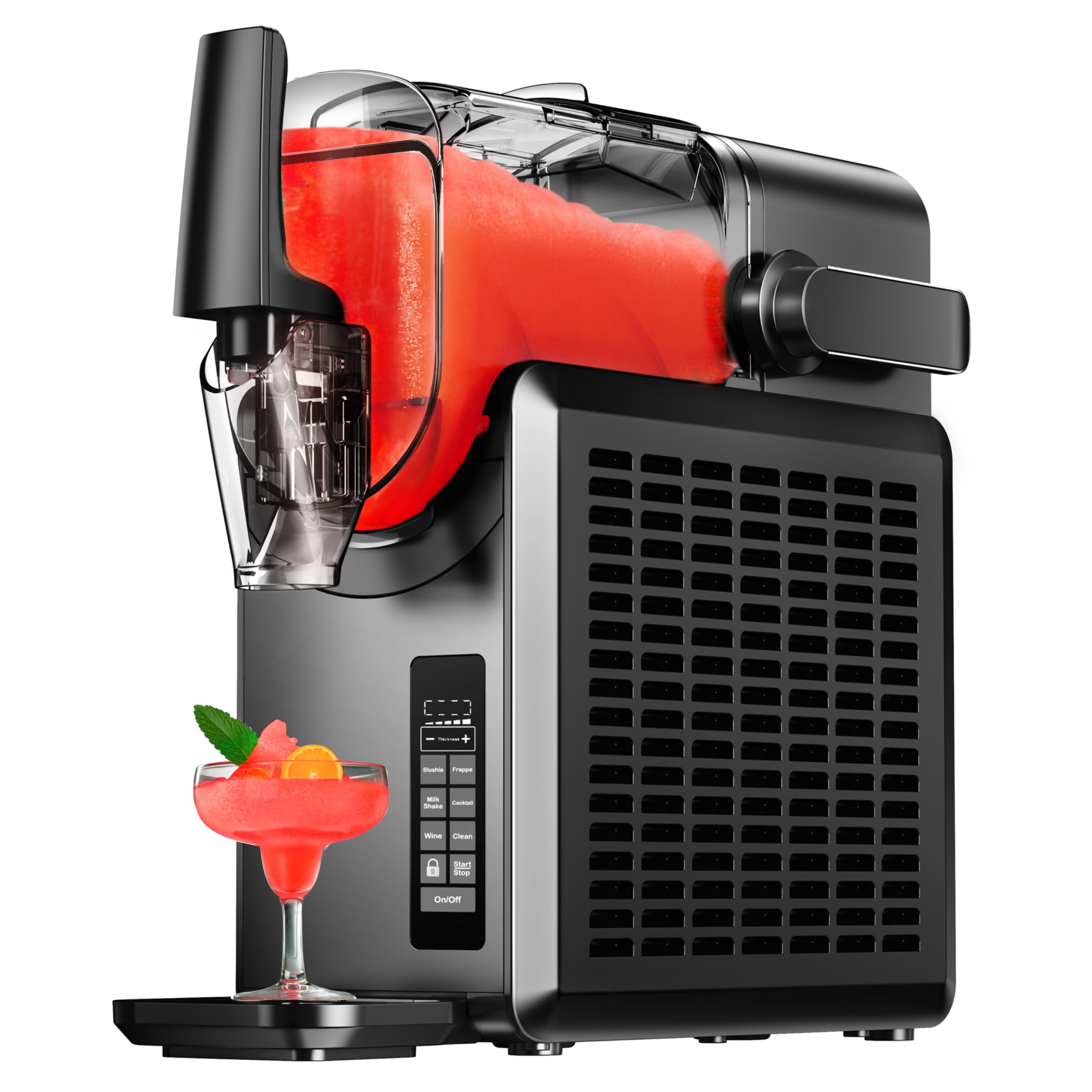 EUHOMY 88oz Slushie Machine, No Ice Needed Slushy Machine for Home, Professional Frozen Drink Maker, Self-Cleaning, 5 Preset Pro