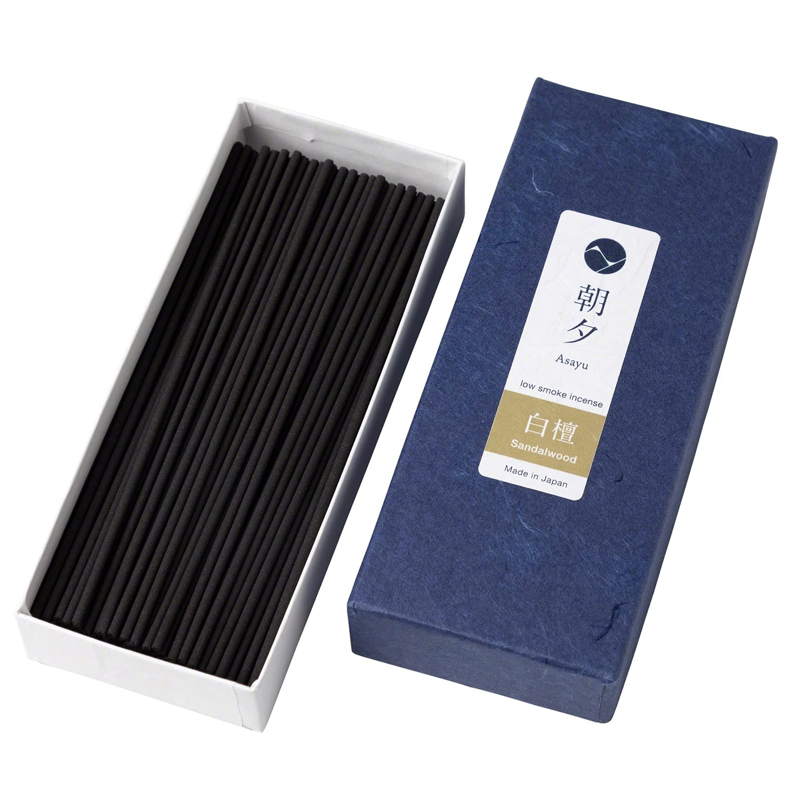 Asayu Japan 100% Natural Low Smoke Sandalwood Incense Sticks Scent (40gr), Japanese Incense for Evening Relaxation, Yoga, Medita