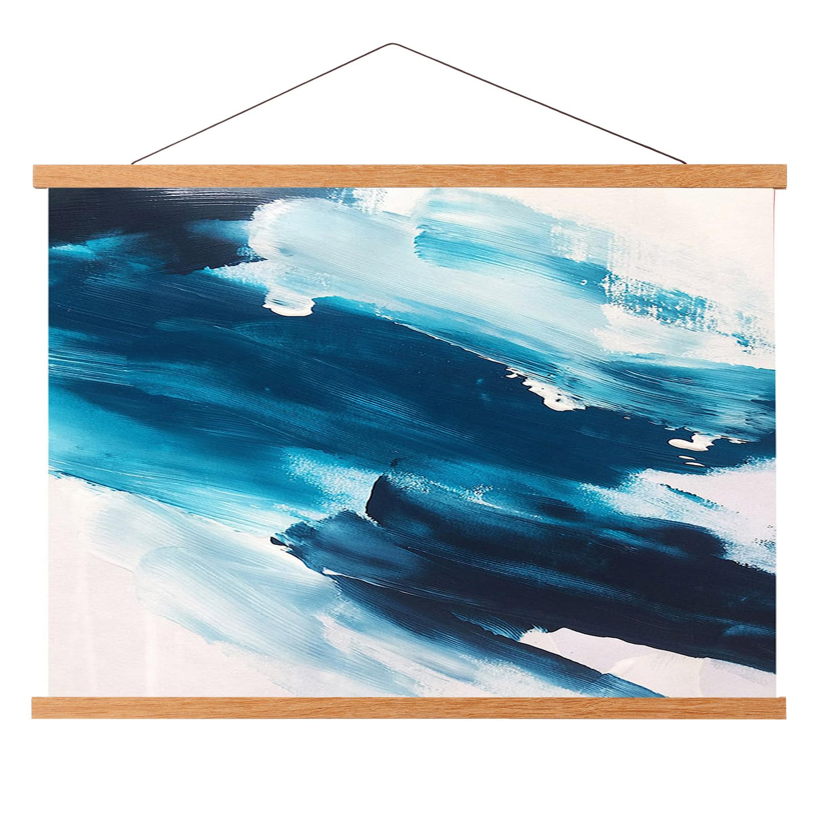 FALAMON Magnetic Poster Hanger Frame  24x36 24x18 17x24 Teak Wood Magnet Poster Frame for Posters  Prints  Photos  Pictures  Maps  Scrolls  and Canvas Artwork