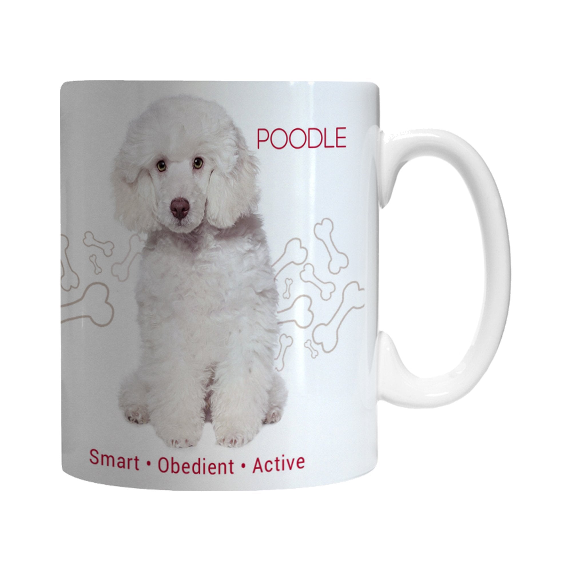 Boelter Brands White Poodle Ceramic Mug, 11-ounce