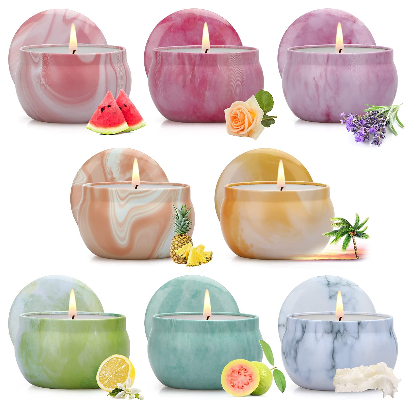 Scented Candles Gifts for Women, 8 Pack Candles for Home Scented, Soy Scented Candles for Home, Aromatherapy Candle Gifts Set fo