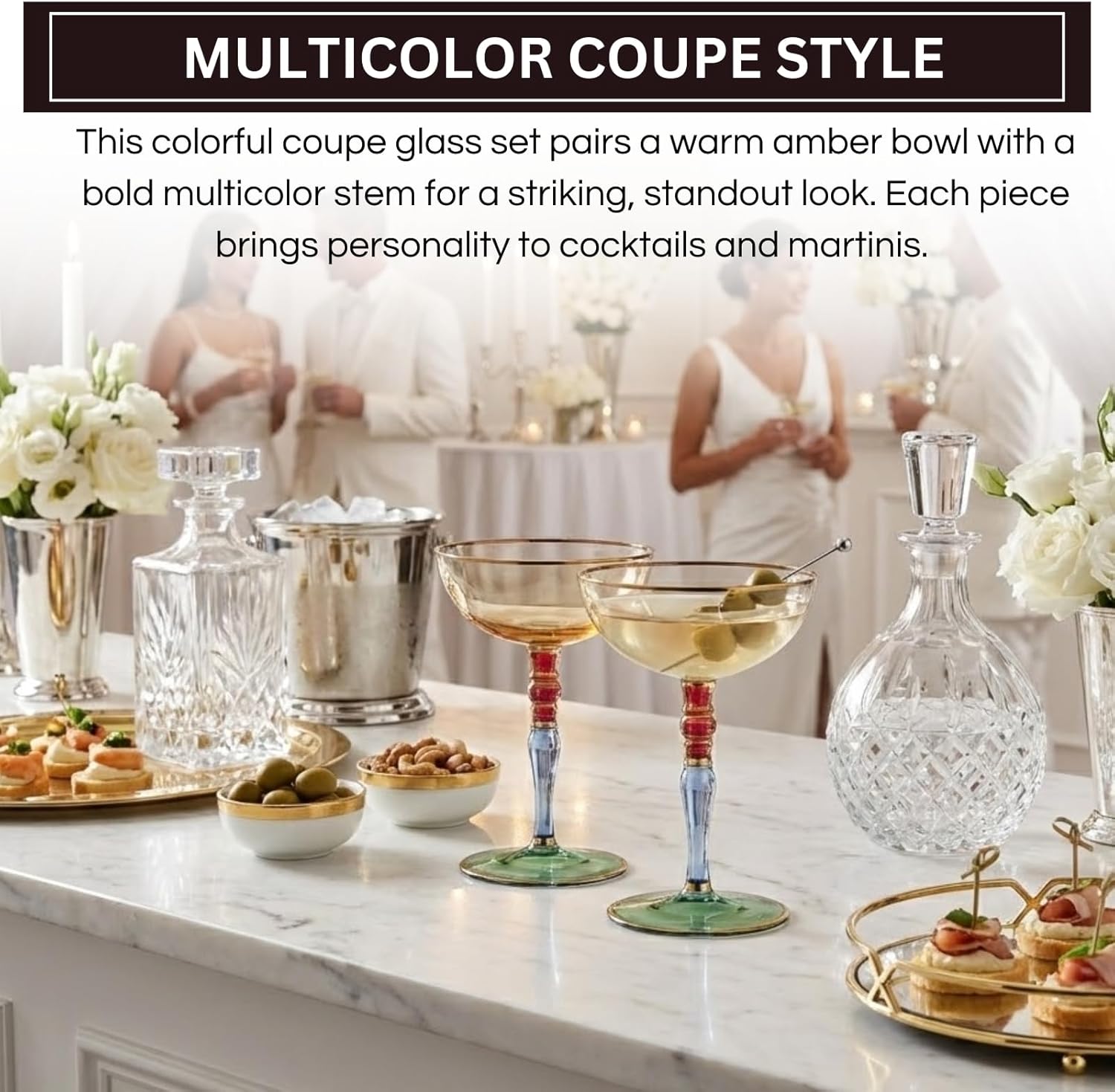 Khen Ravello Coupe Glassware - Set of 2