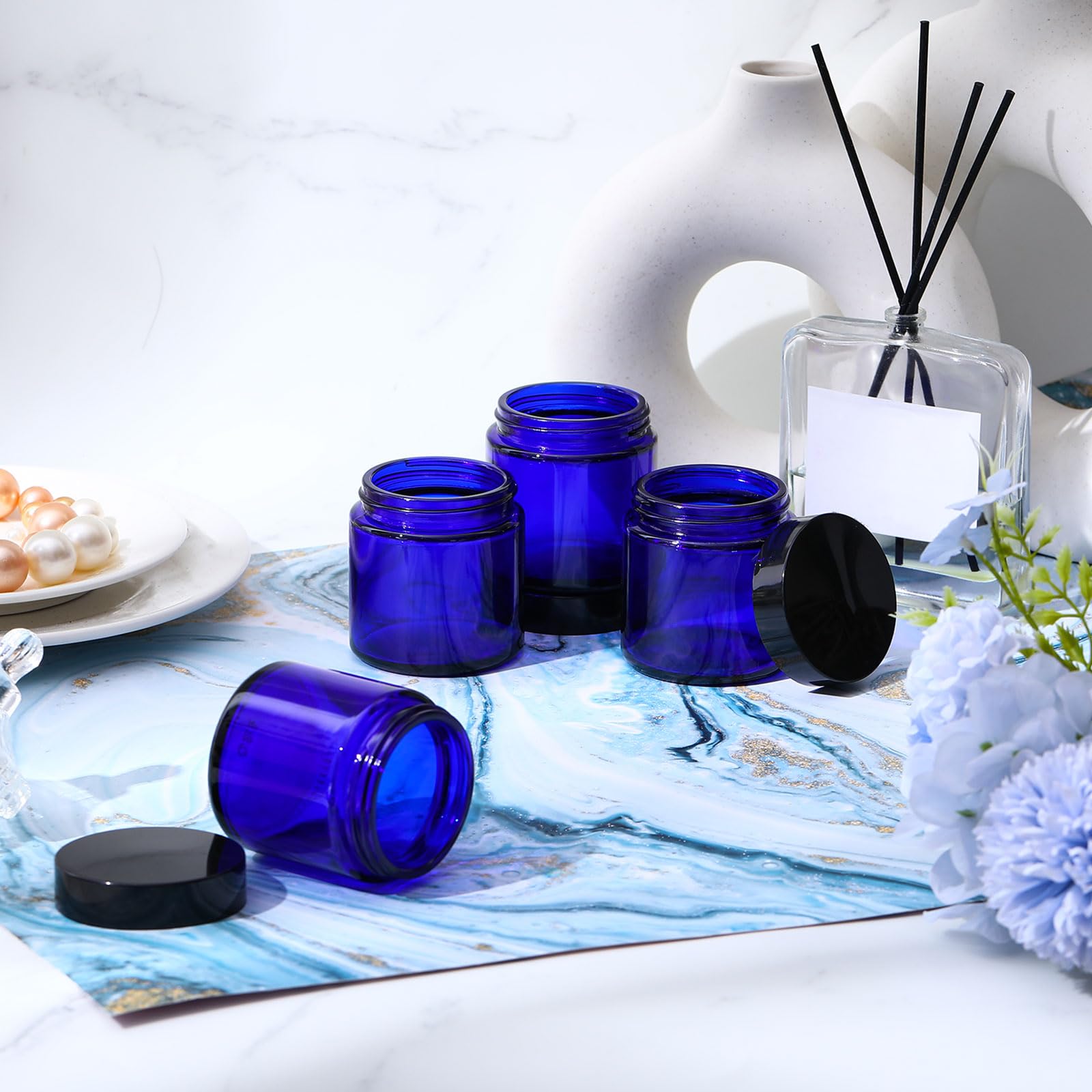 Norme 12 Pcs 4 Oz Glass Jars With Lids Leakproof Round Airtight Jars Empty Cosmetic Jars With Inner Liners Lid For Storing Lotio