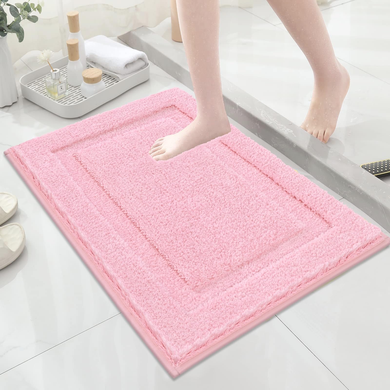 SHACOS Super Soft Bathroom Rugs 20x32 inch Microfiber Bath Mats Non Slip Washable Bath Rugs Absorbent Bathroom Mats for Bathroom