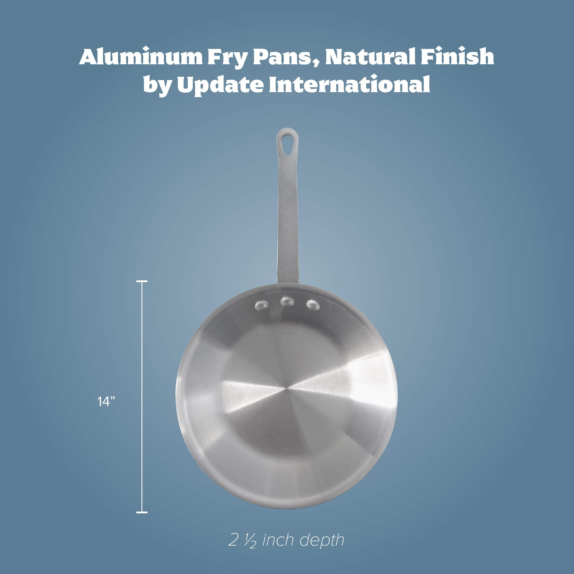 Update International Aluminum Fry Pan 14In Uncoated