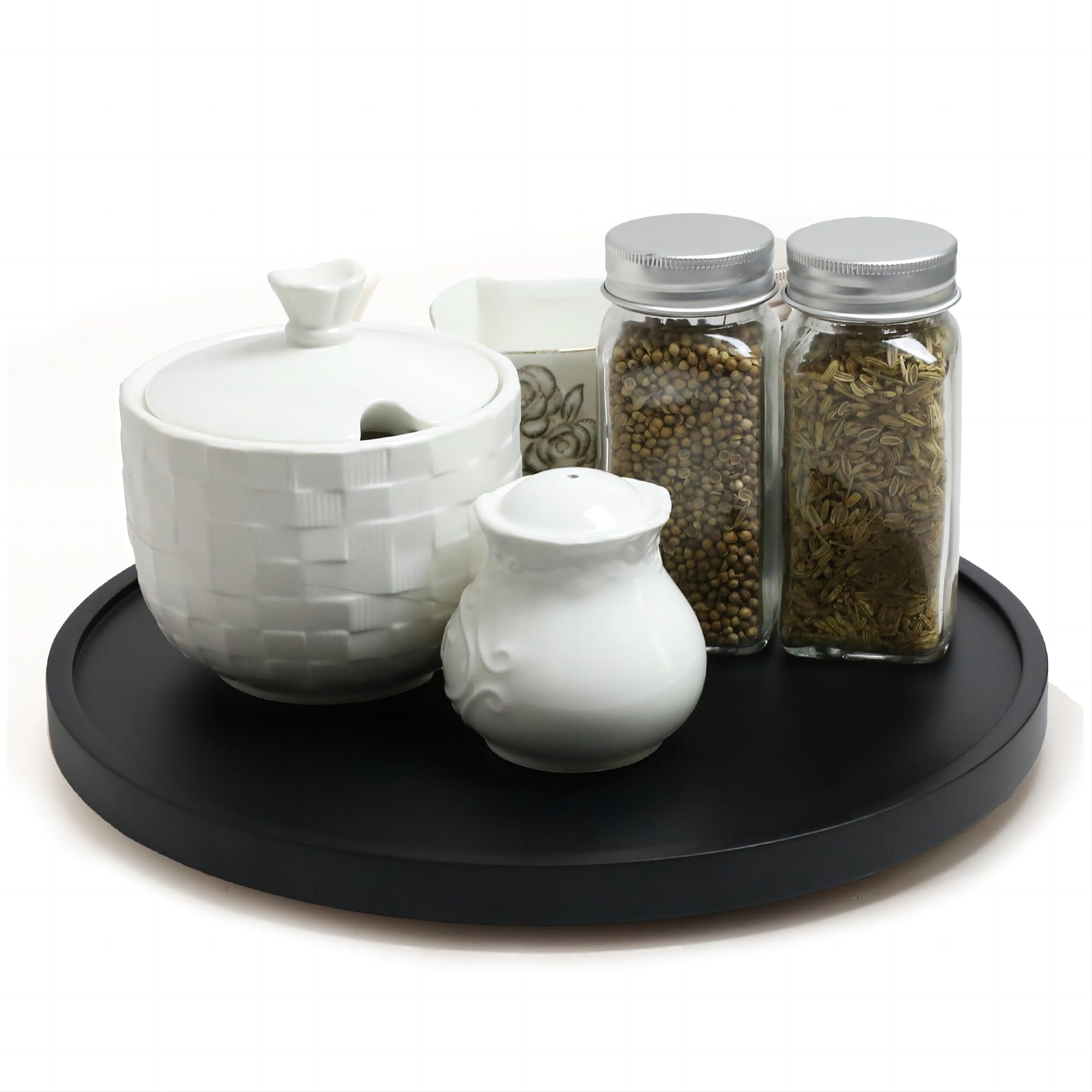 12-inch Lazy Susan Organizers, ACIAZAAZ Lazy Susan Turntable for Cabinet, Kitchen Turntable Storage for Table, Countertop, Pantr