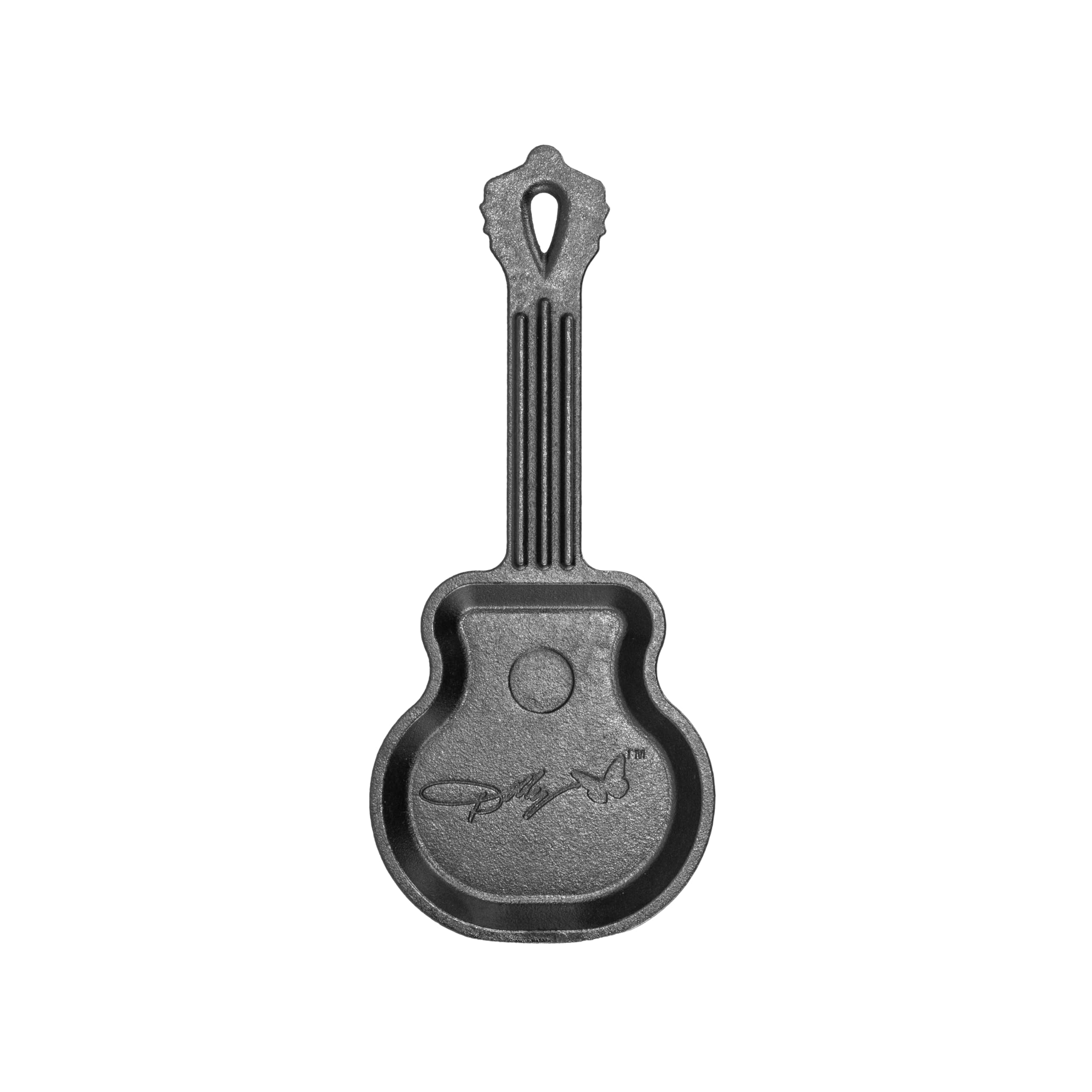 Lodge 4.5 Inch Dolly Parton Mini Rockstar Cast Iron Guitar Skillet - Hand Wash Only Collectors Piece - Cast Iron Skillet for Sin