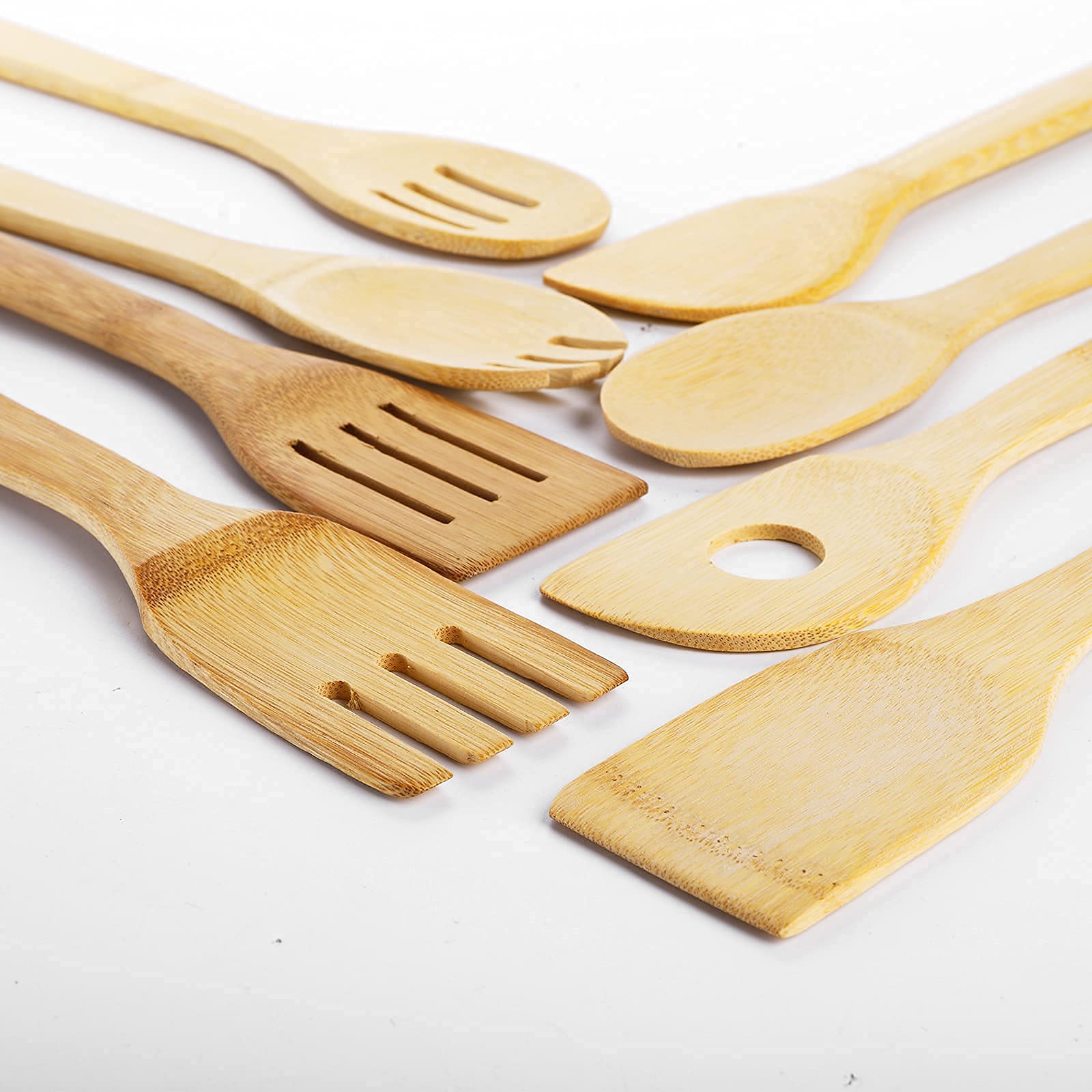 Deayou 16 Pcs Bamboo Wood Spoons Set, Cooking Utensils For Cookware, Wok, Everyday Use, Mothers Day Gifts, Housewarming Gifts