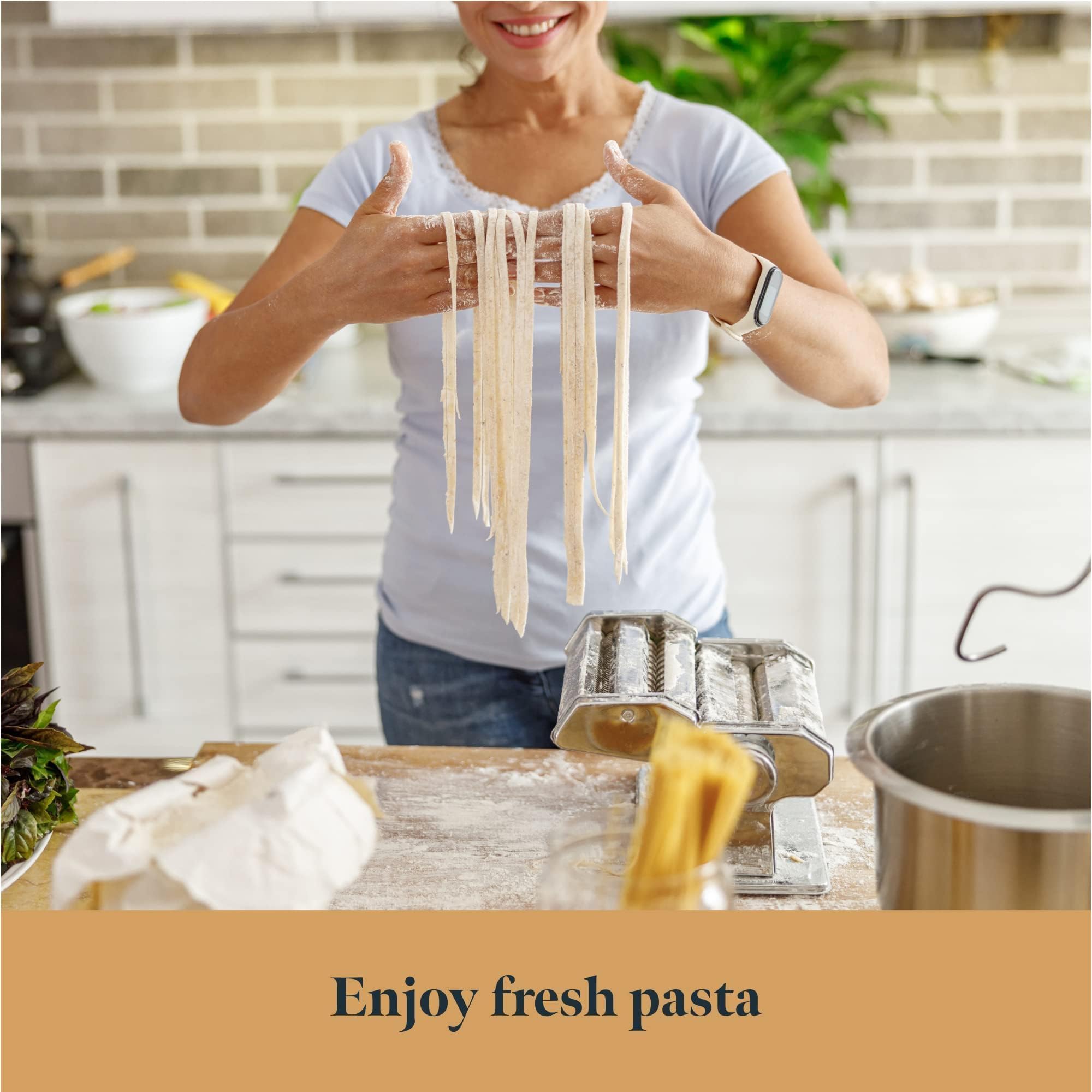 PAGILO Pasta Drying Rack for up to 4.4 lbs of Pasta - Collapsible Pasta Dryer w/ 14 Extendable Rungs - Spaghetti or Noodle Hanger Tree - Fresh Pasta Making Tools