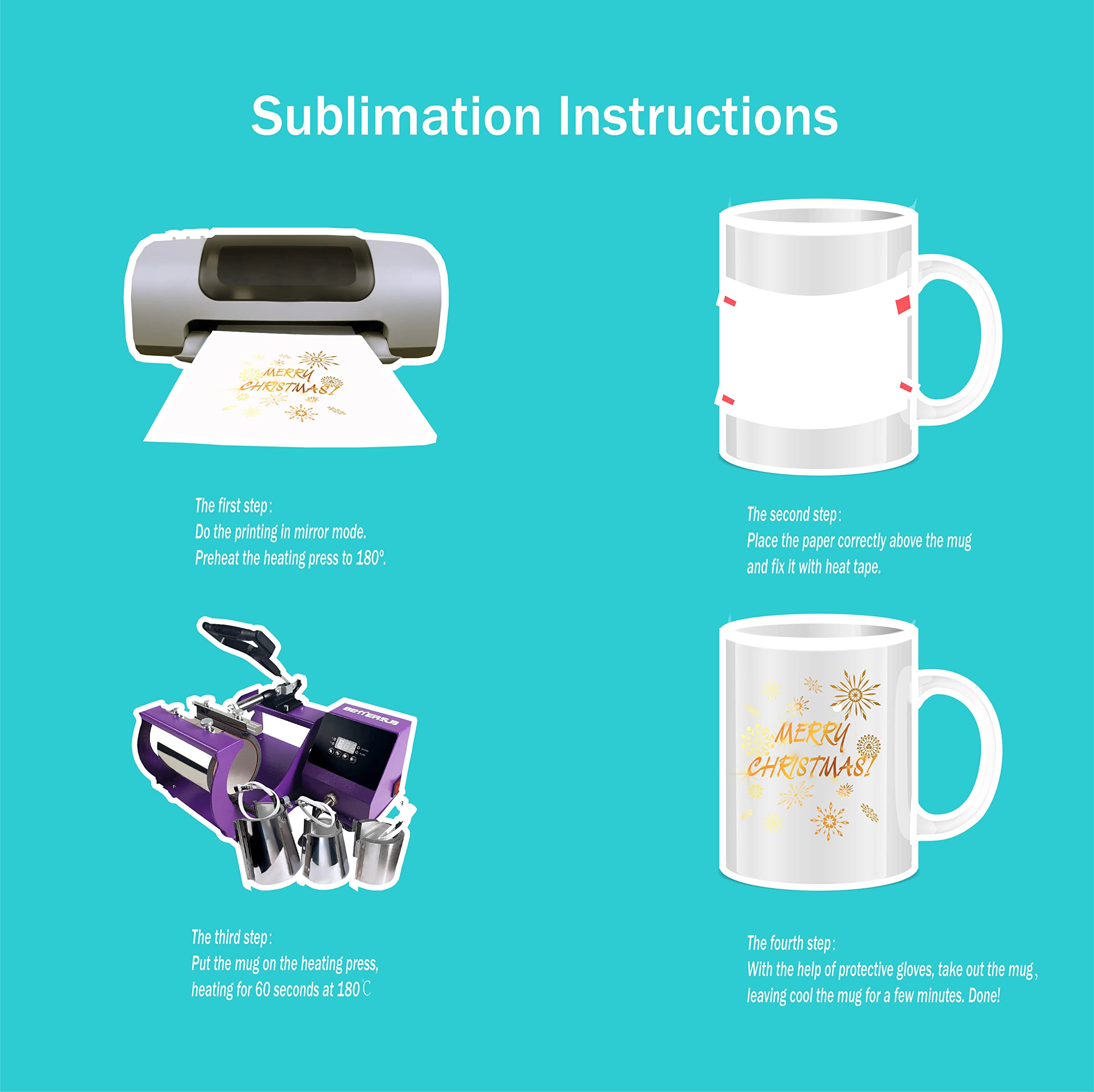 Rainbowtie Sublimation Mugs,Sublimation Mugs Blank 11Oz Sublimation Coffee Mugs, White Coated Ceramic Cup - Set Of 12