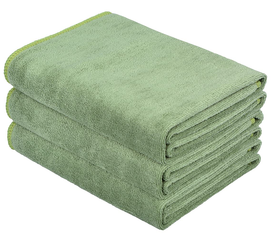 Hopeshine Microfiber Gym Towels Fast Drying Sports Towel Fitness Workout Sweat Towels For Men & Women 3-Pack (Army Green X3, 16I