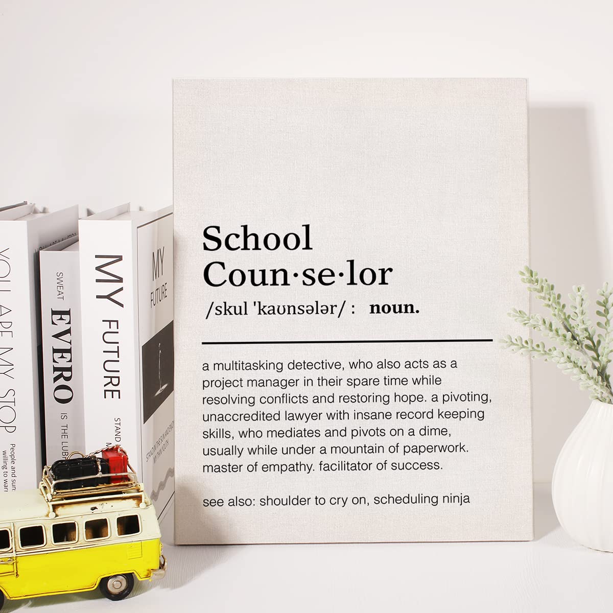 Scheduling Ninja Canvas Wall Art Motivational School Counselor Definition Canvas Print Positive Canvas Painting Home Office Wall