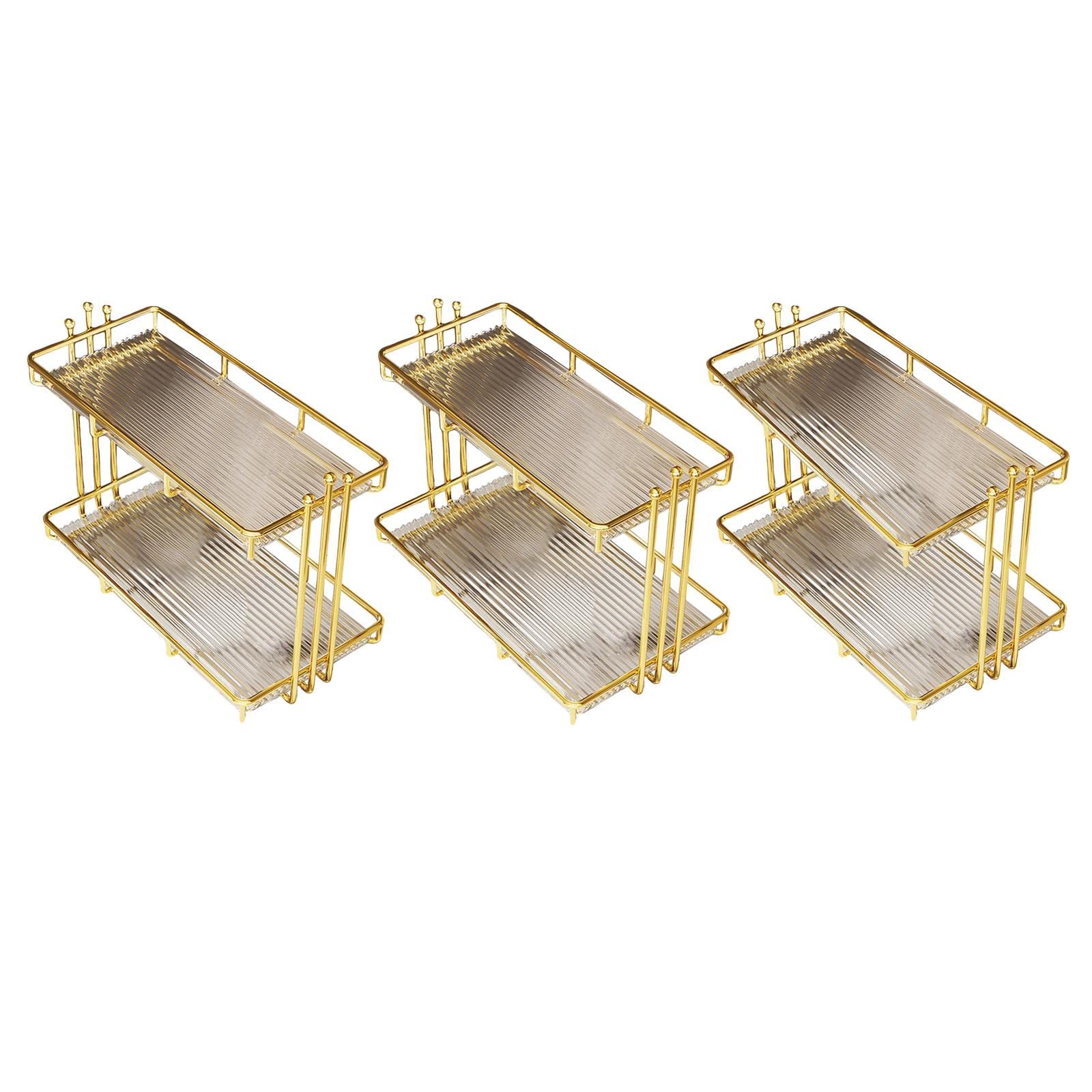 Saz Dekor Bathroom Vanity Tray Kitchen Seasoning Storage Shelves For Home Office M|Makeup Pouch Travel Toiletries Organizer Wate