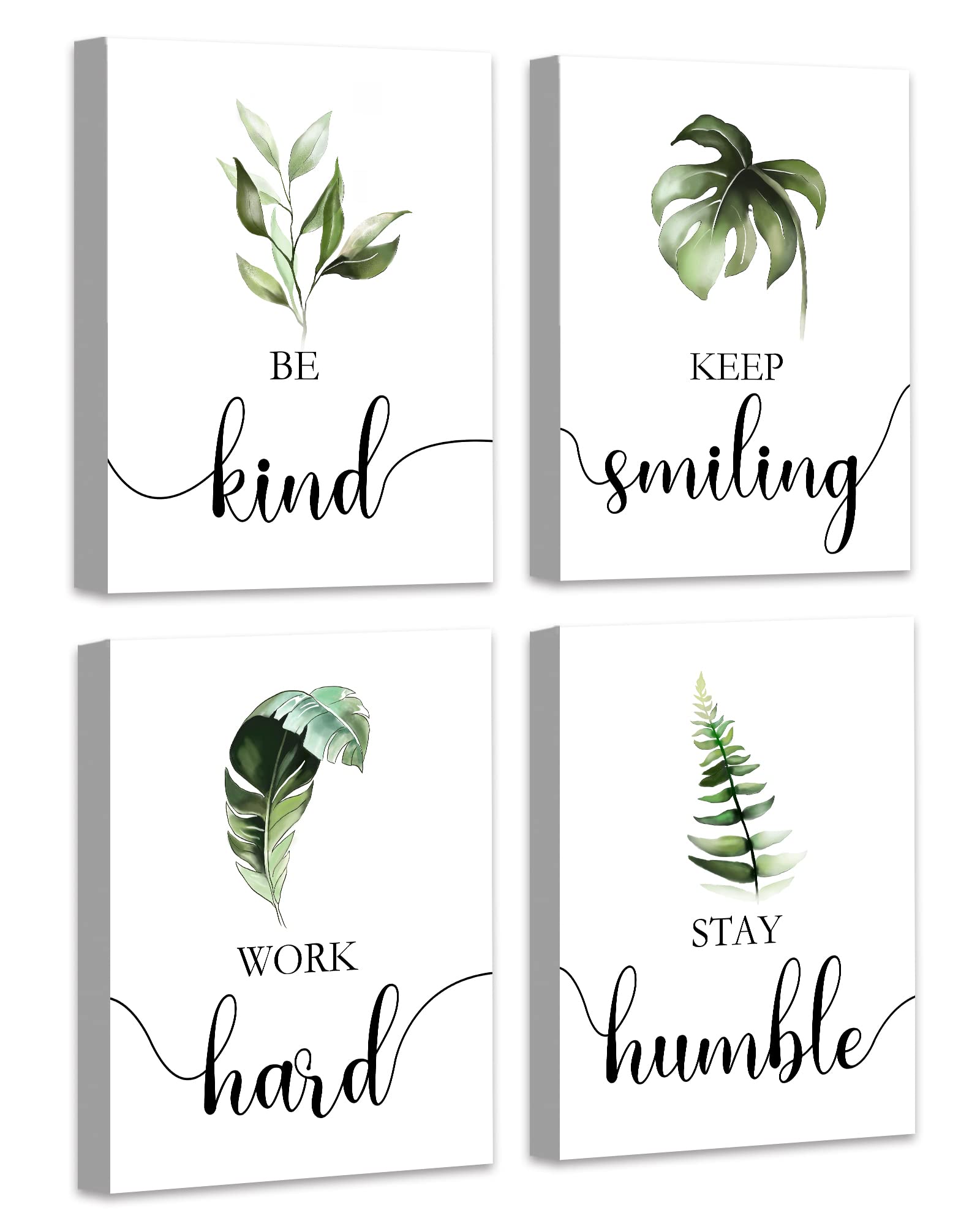 Drsoum Boho Botanical Plant Inspirational Wall Decor, Motivational Wall Art, Office & Bedroom Wall Decor, Positive Quotes & Sayi