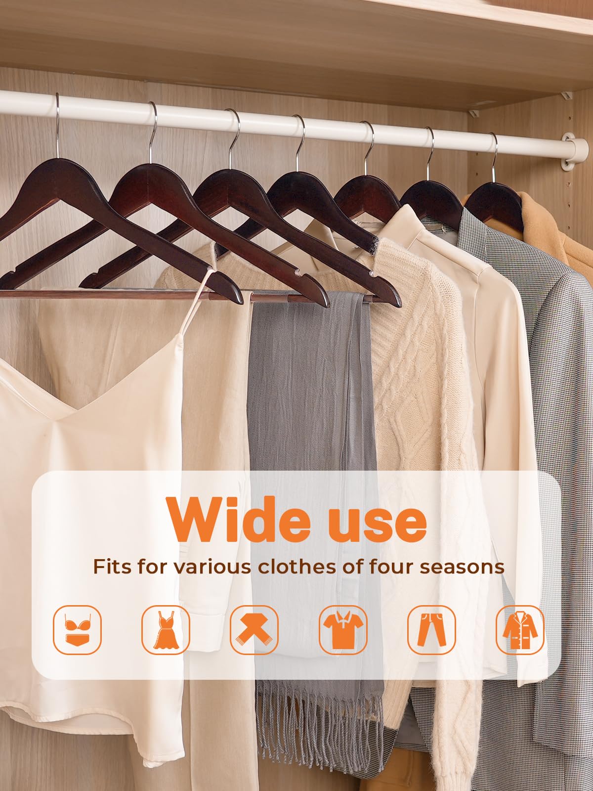 House Day Wooden Hangers 20 Pack Wood Clothes Hangers Smooth Finish Wooden Coat Hangers For Closet Heavy Duty Hangers Cherry Woo