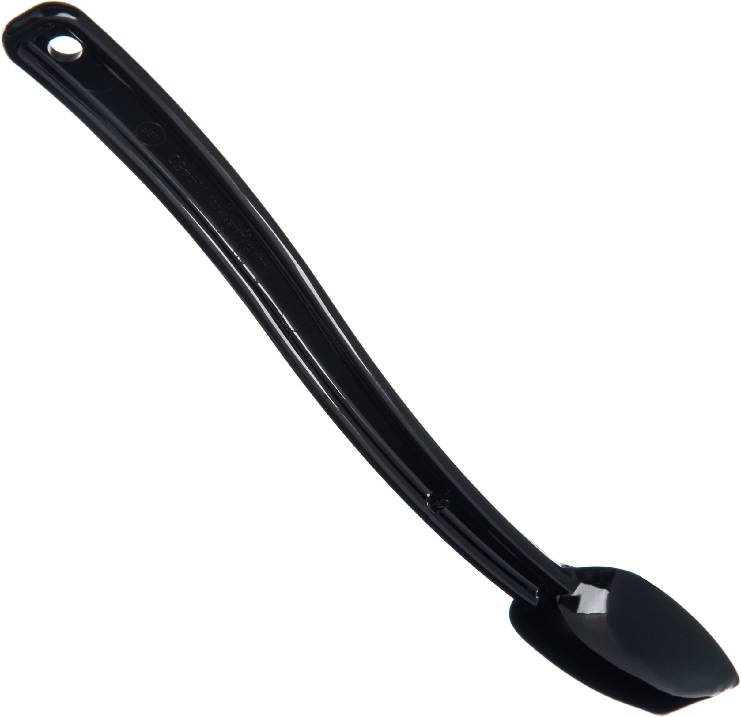 Carlisle Foodservice Products Plastic Solid Spoon, 8 Inches, Black, (Pack Of 12)