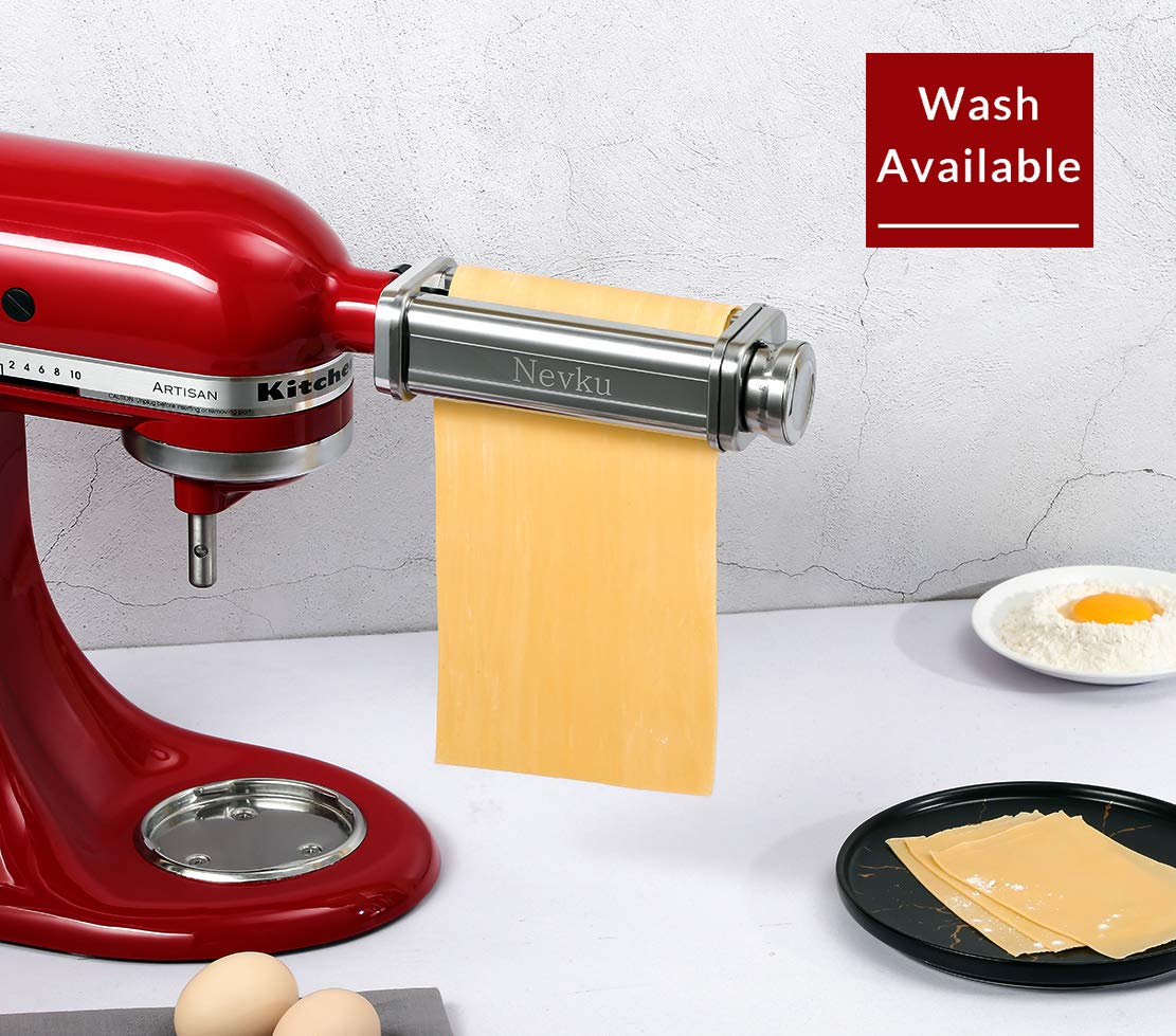 Pasta Roller Sheet Attachment For Kitchenaid Stand Mixer, Stainless Steel Pasta Maker Accessory Machine