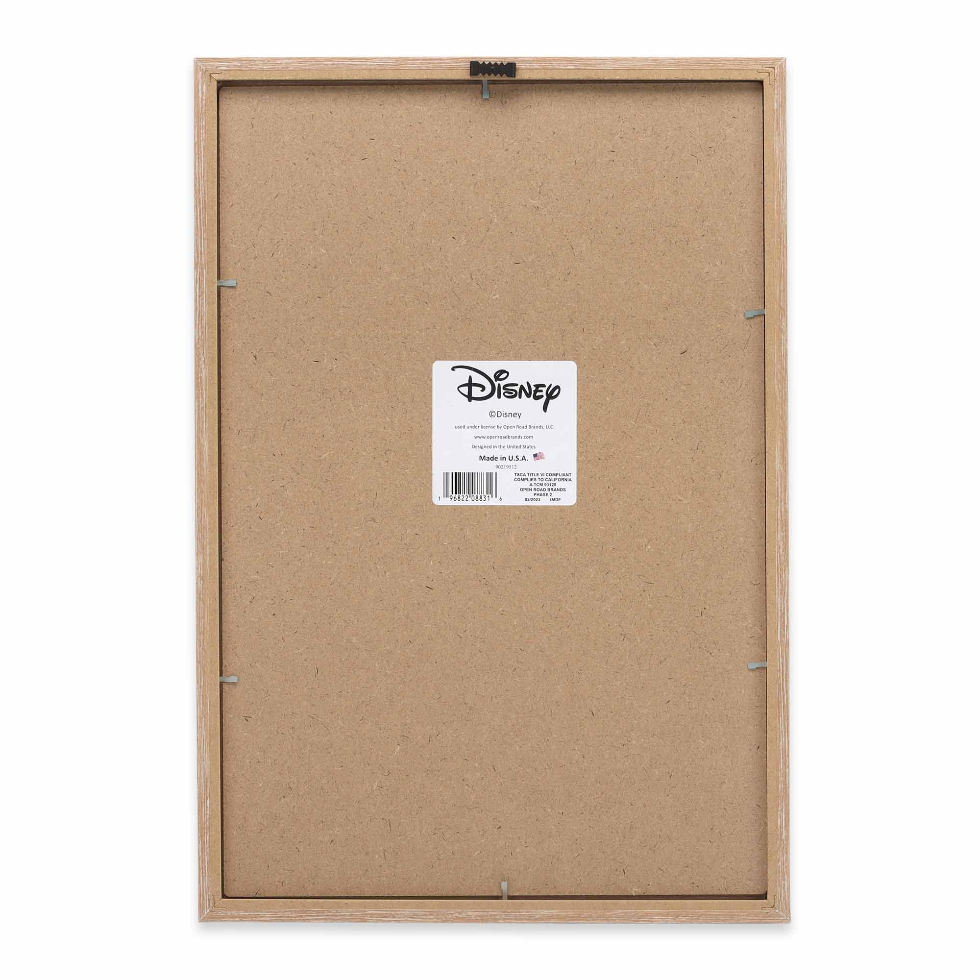 Disney Lilo And Stitch Out Of This World Framed Wood Wall Decor - Cute Stitch Wall Art For Kids' Bedroom Or Movie Room