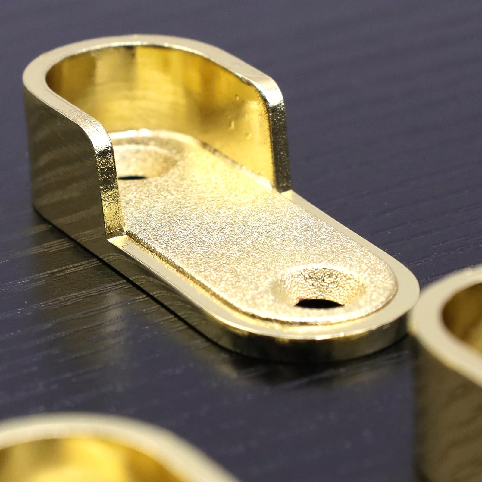 Coshar 20Pcs Oval Closet Rod End Supports, Wardrobe Rod Brackets, Zinc Alloy, Fit Rod Inside Diameter 16Mm/0.63Inch, Gold