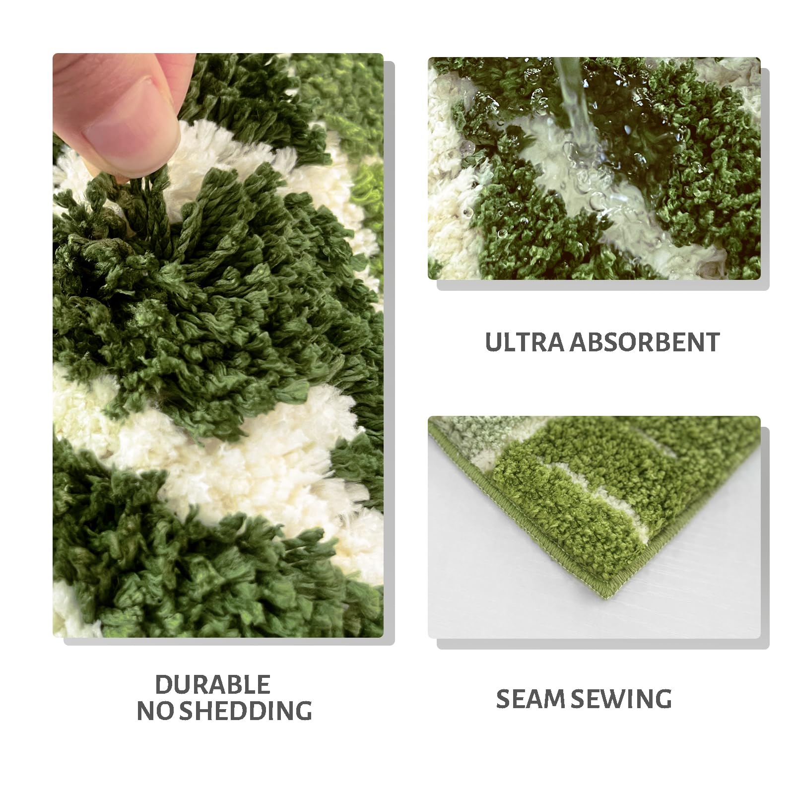 Witzest Sage Green Plant Non Slip Bathroom Rugs Cute Monstera Leaf Absorbent Bath Mat Funny Botanical Floor Bathmat Washable Sma