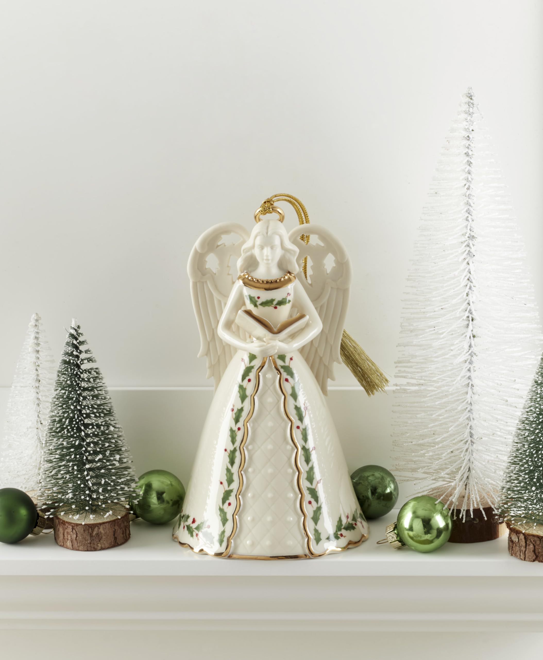 Lenox 897139 Holiday Angel Bell with Hymns Ornament, Christmas, Decorations