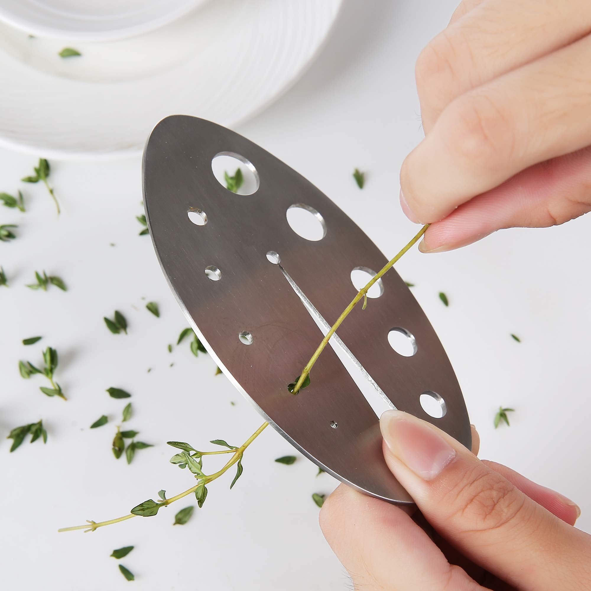 Herb Stripper Tool, Stainless Steel Herb Leaf Zipper For Kale, Chard, Collard Greens, Rosemary And Thyme