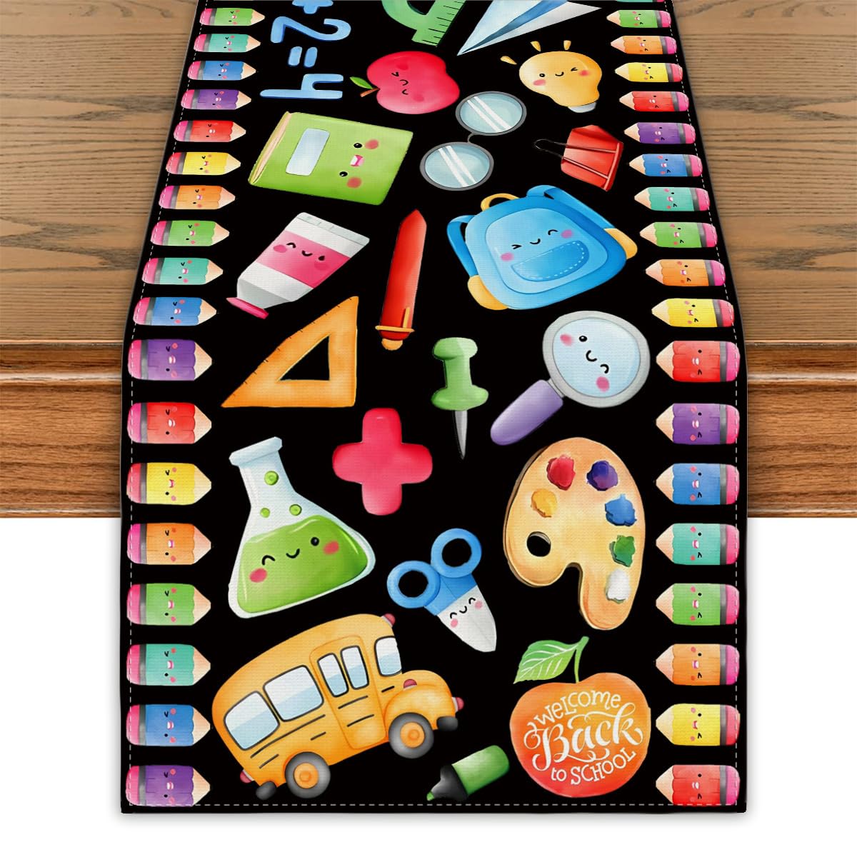 Back To School Decorations First Day Of School Table Runner Welcome Back To School Table Runner School Bus Welcome Back To Schoo