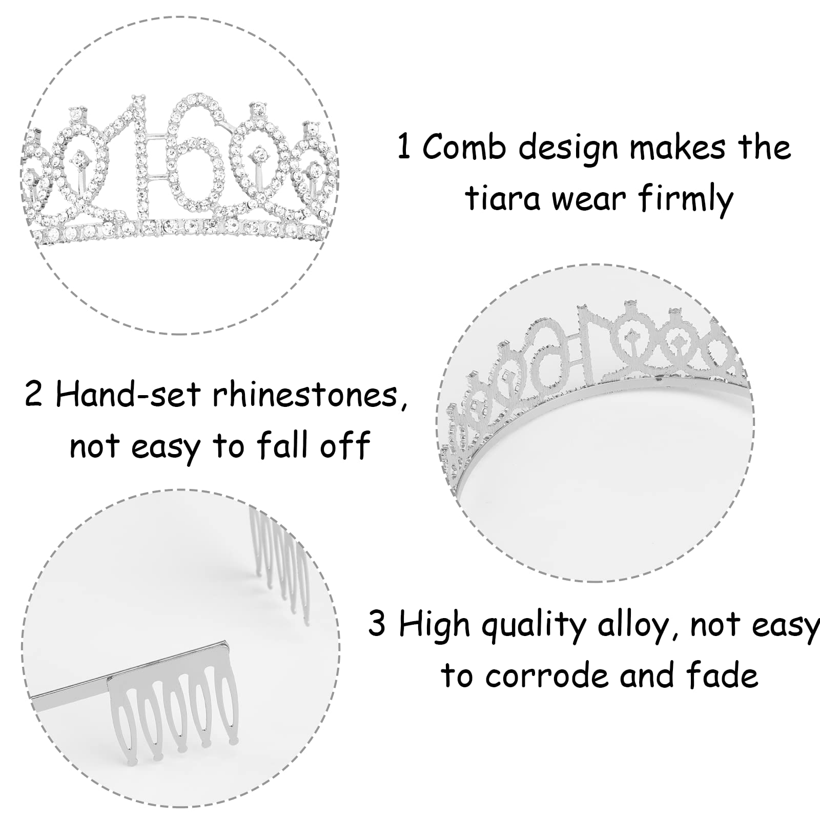 16Th Birthday Tiara And Sash Kit- Silver ''Sweet 16''Birthday Decorations 16Th Birthday Party Gifts Birthday Party Supplies For