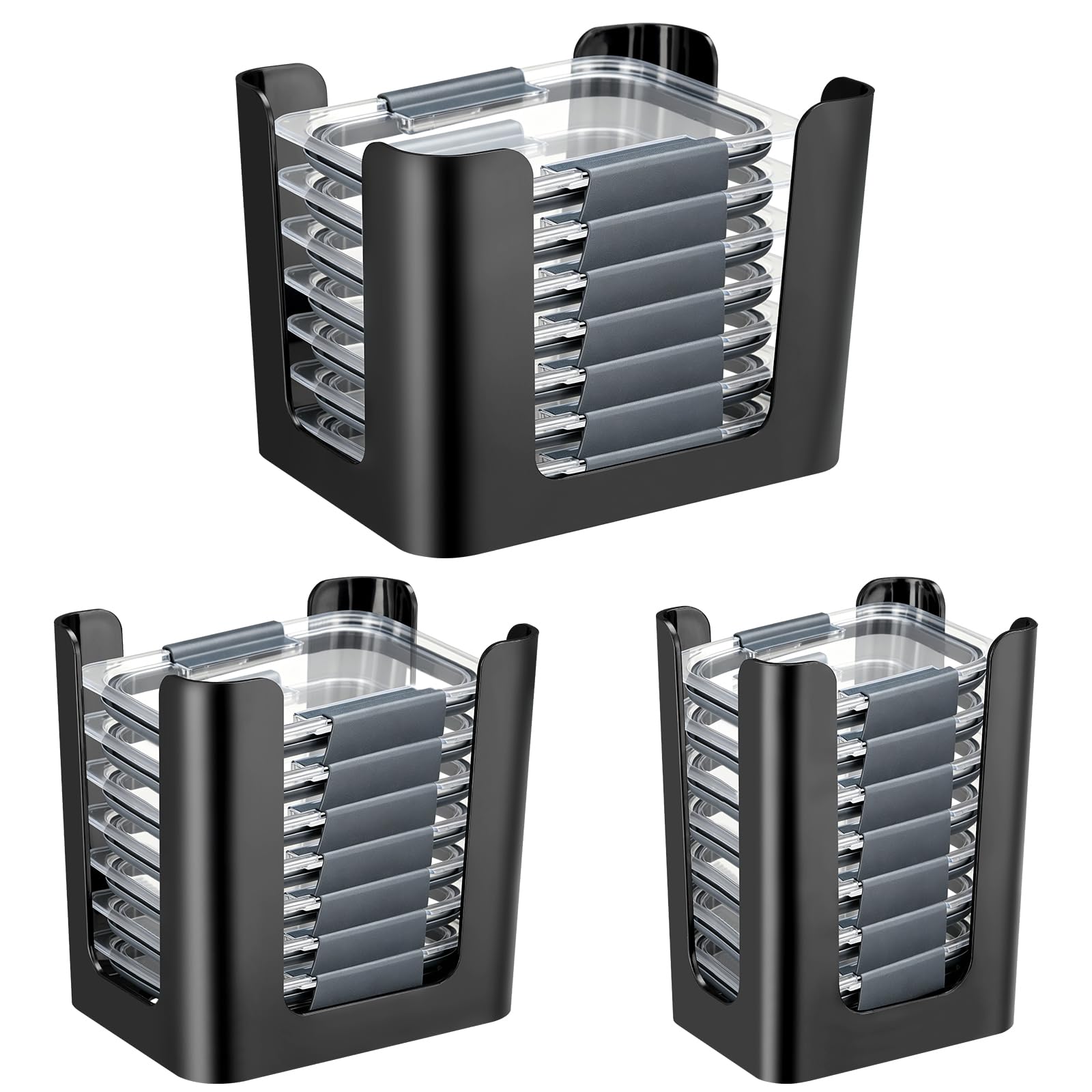 Food Container Lid Organizer for Rubbermaid Brilliance, Holds Up to 24 Lids