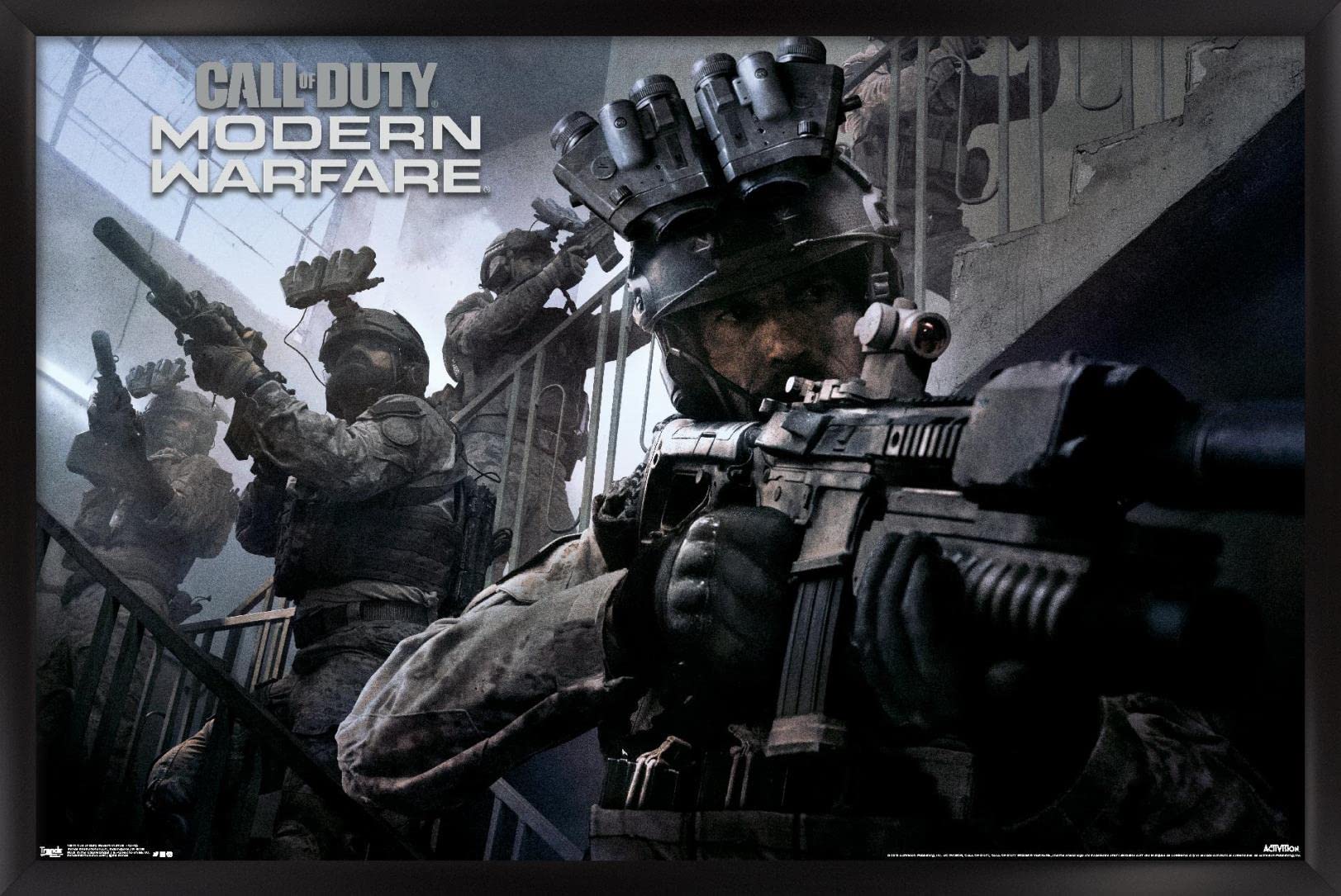 Trends International Call Of Duty: Modern Warfare - Co-Op Wall Poster, 14.725'' X 22.375'', Black Framed Version