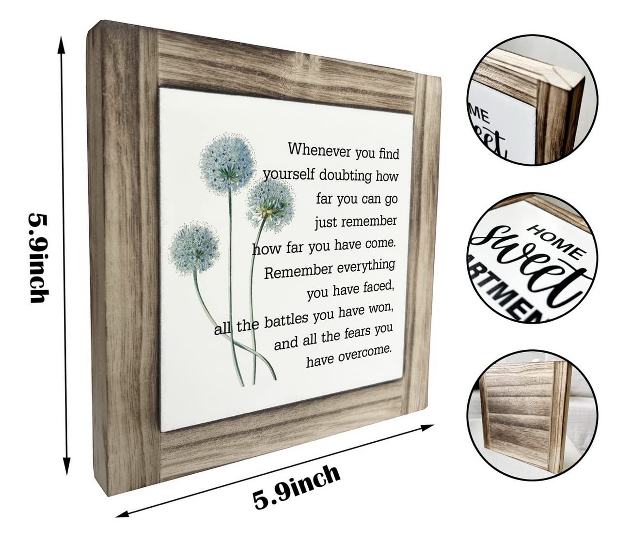 Inspirational Quote Wood Plaque Sign, Be Brave Sign, Whenever You Find Yourself... Box Wood Plaques Desk D  cor, Motivational Bo