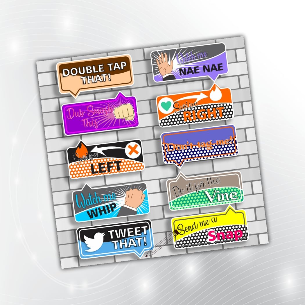 PartyStuff Social Network Theme Props  Social Network Party Props (10 Cards)