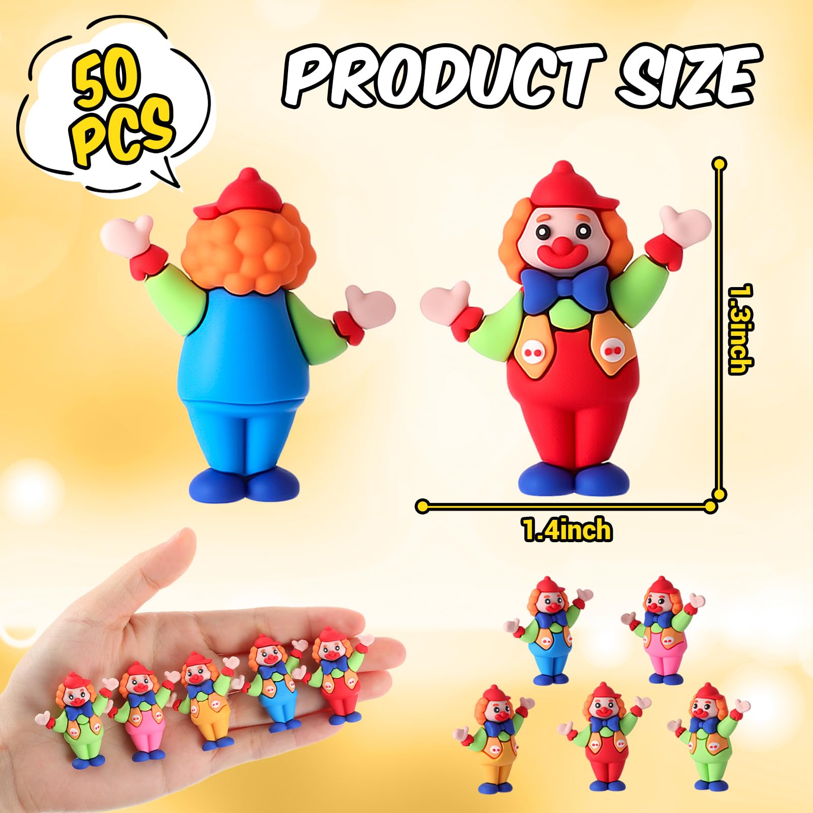 Soulchen Clown Figurines Clown Figure Doll Circle Statues for Kids & Adults for Circus Ornaments Display Home Table Desk Decor C