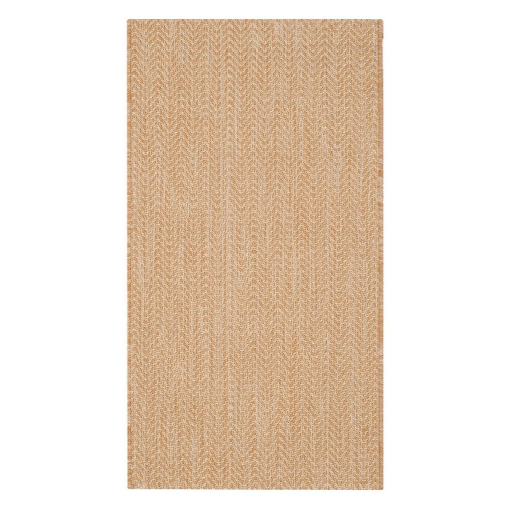 SAFAVIEH Courtyard Collection 23 x 8 Natural / Cream CY8022 Indoor/ Outdoor Patio Backyard Mudroom Runner Rug