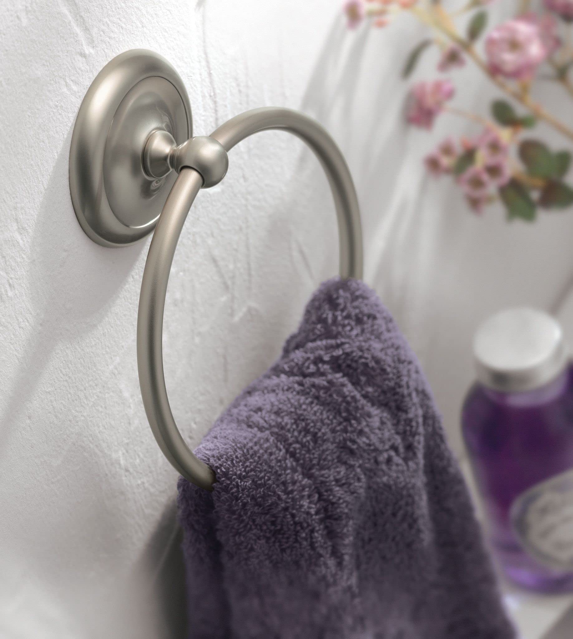 Moen 5386Ch Yorkshire Bathroom Hand -Towel Ring, Chrome, Small
