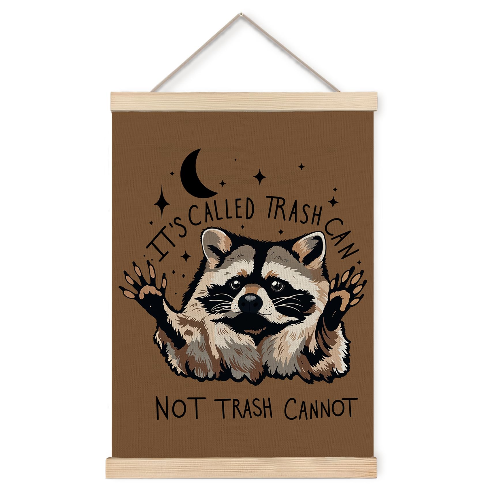 Foritho Funny Motivational Raccoon Poster Wall Art Framed, Raccoon Lovers Gifts, Funny Meme Trash Panda Animal Canvas Prints Wal