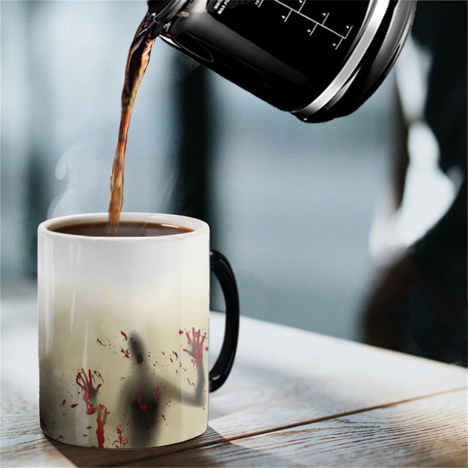 Aigori Walking Dead Coffee Mug, Horror Coffee Mug, Color Changing Zombie Ceramic Mug(11Oz), Novelty Gifts For Halloween Birthday