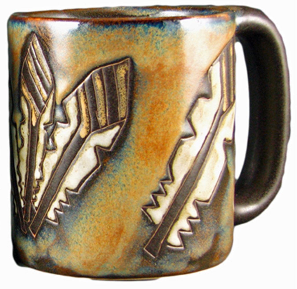 Mara Stoneware Mug - Feathers - 16 oz